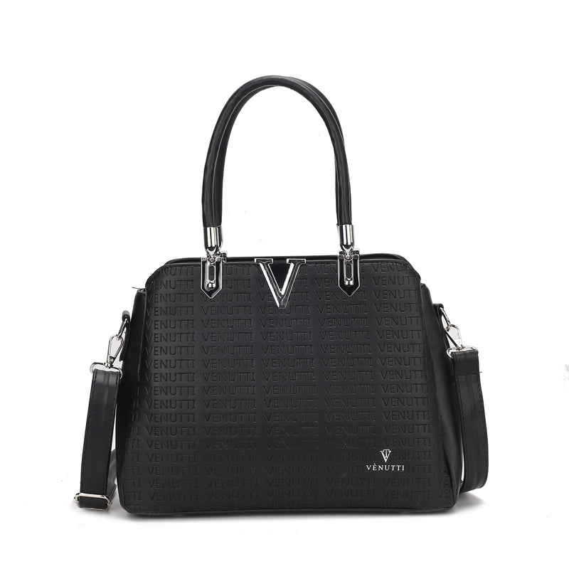Tri Plain VT embossed Handbag