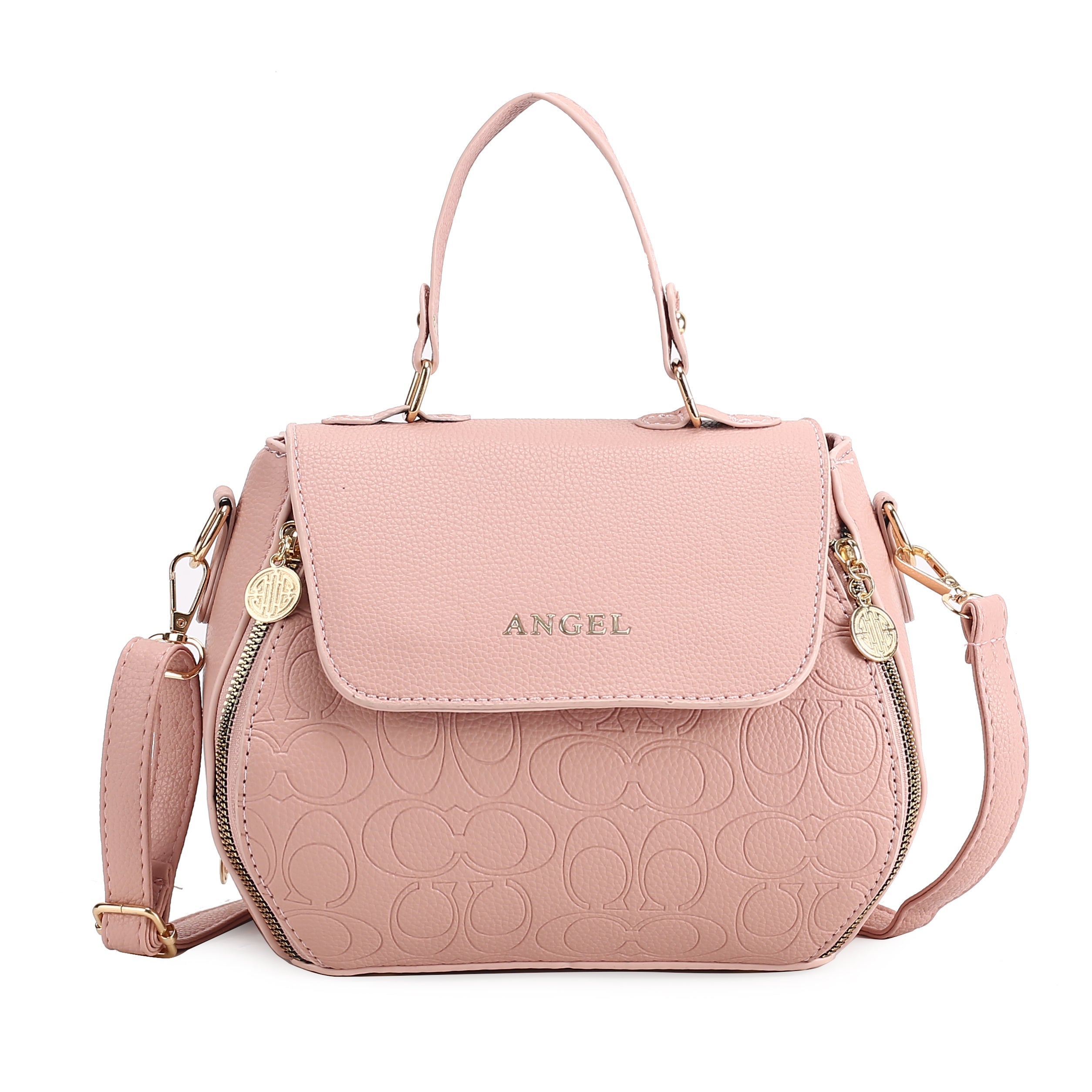 Classic oval Embossed Handbag