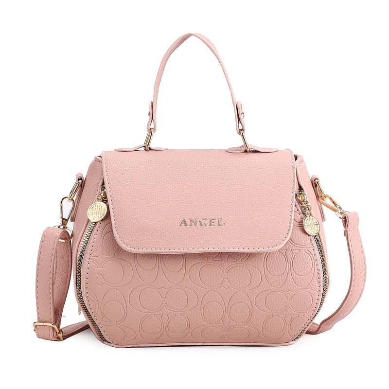 Classic oval Embossed Handbag