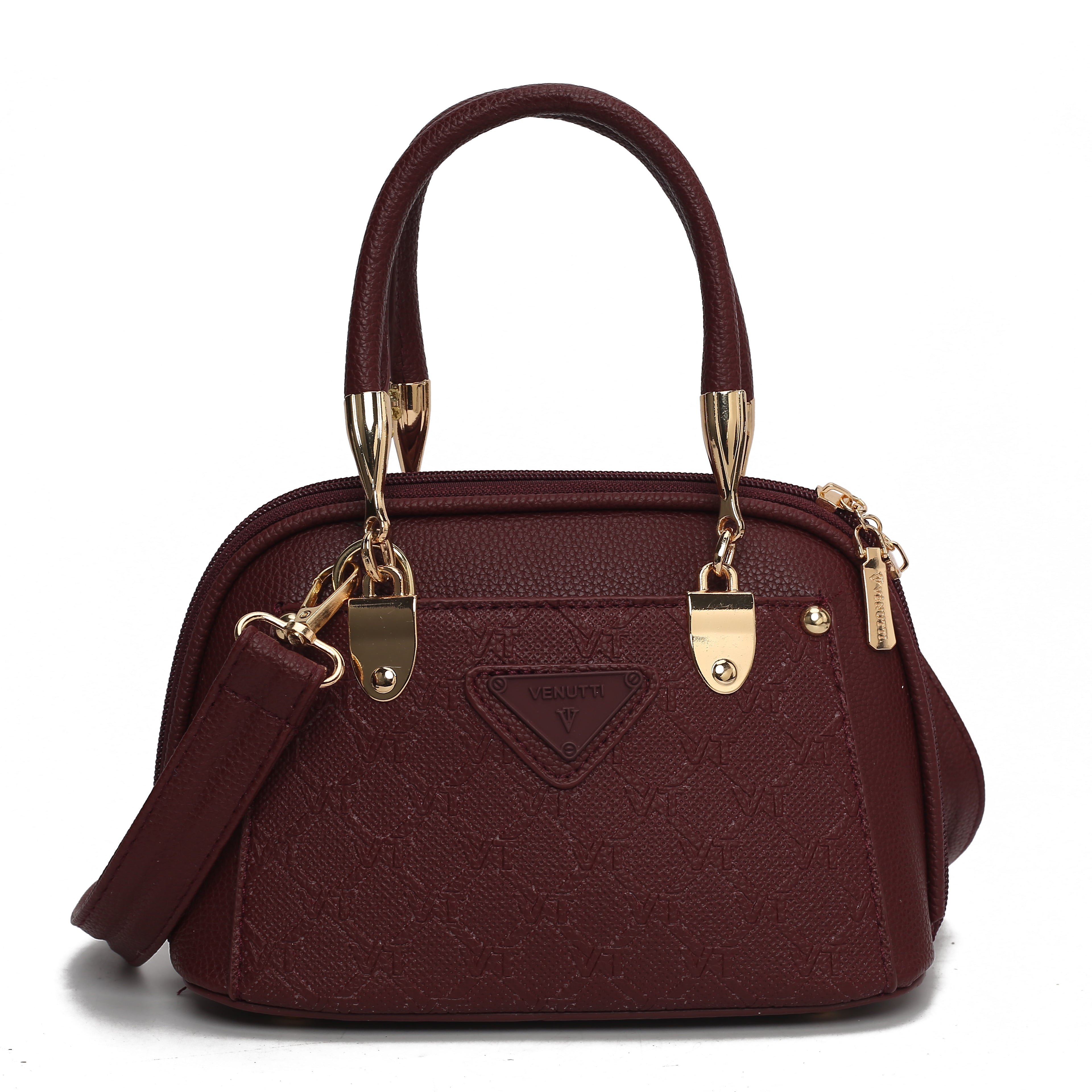 SMALL MOON HEXAGON EMBOSSED BAG