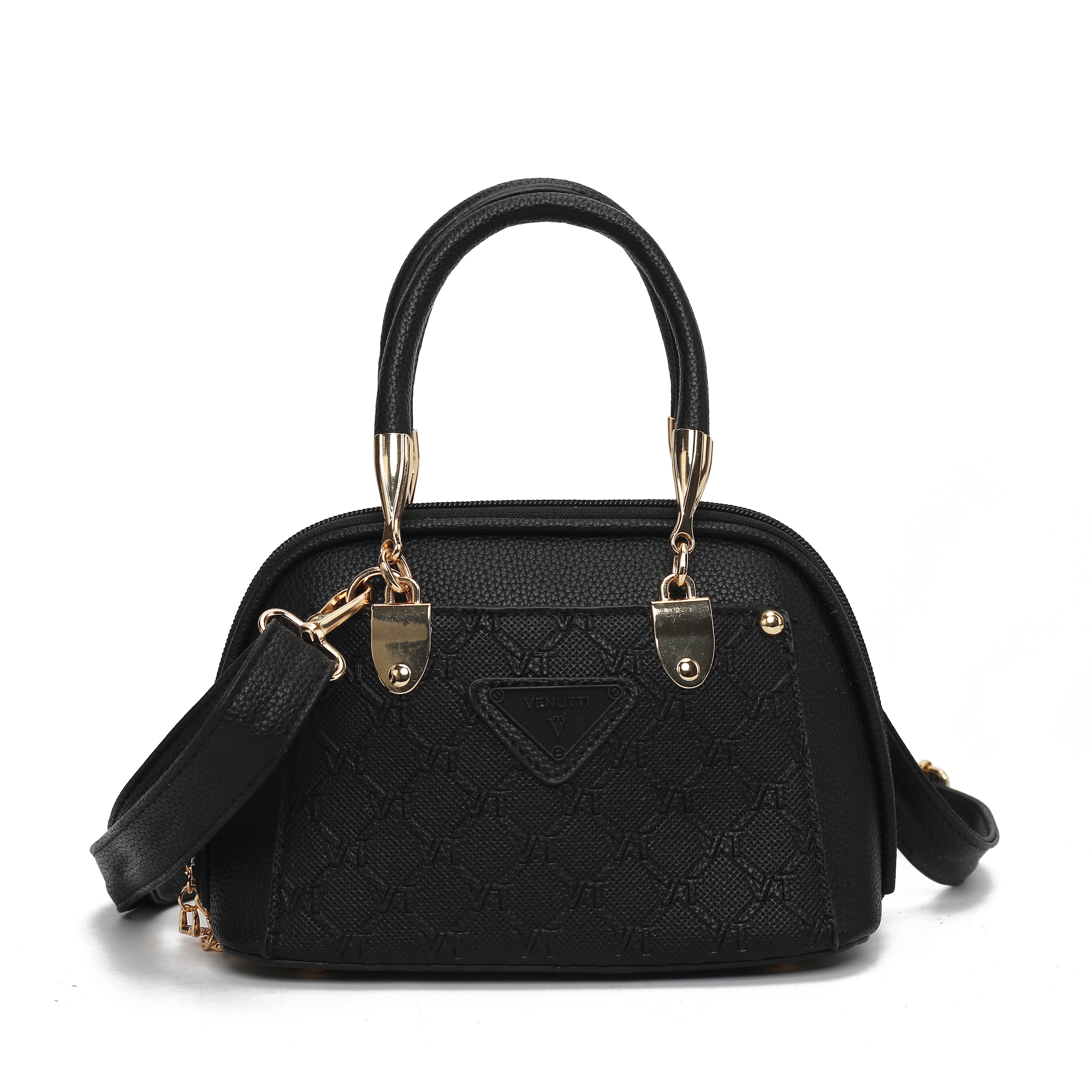 SMALL MOON HEXAGON EMBOSSED BAG