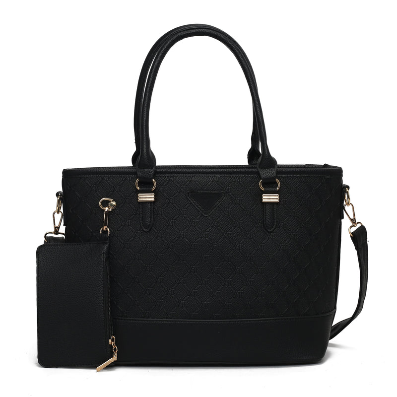HEXAGON EMBOSSED STYLISH HANDBAG