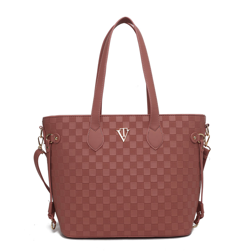 Everfull Classic Checker Embossed Tote Bag