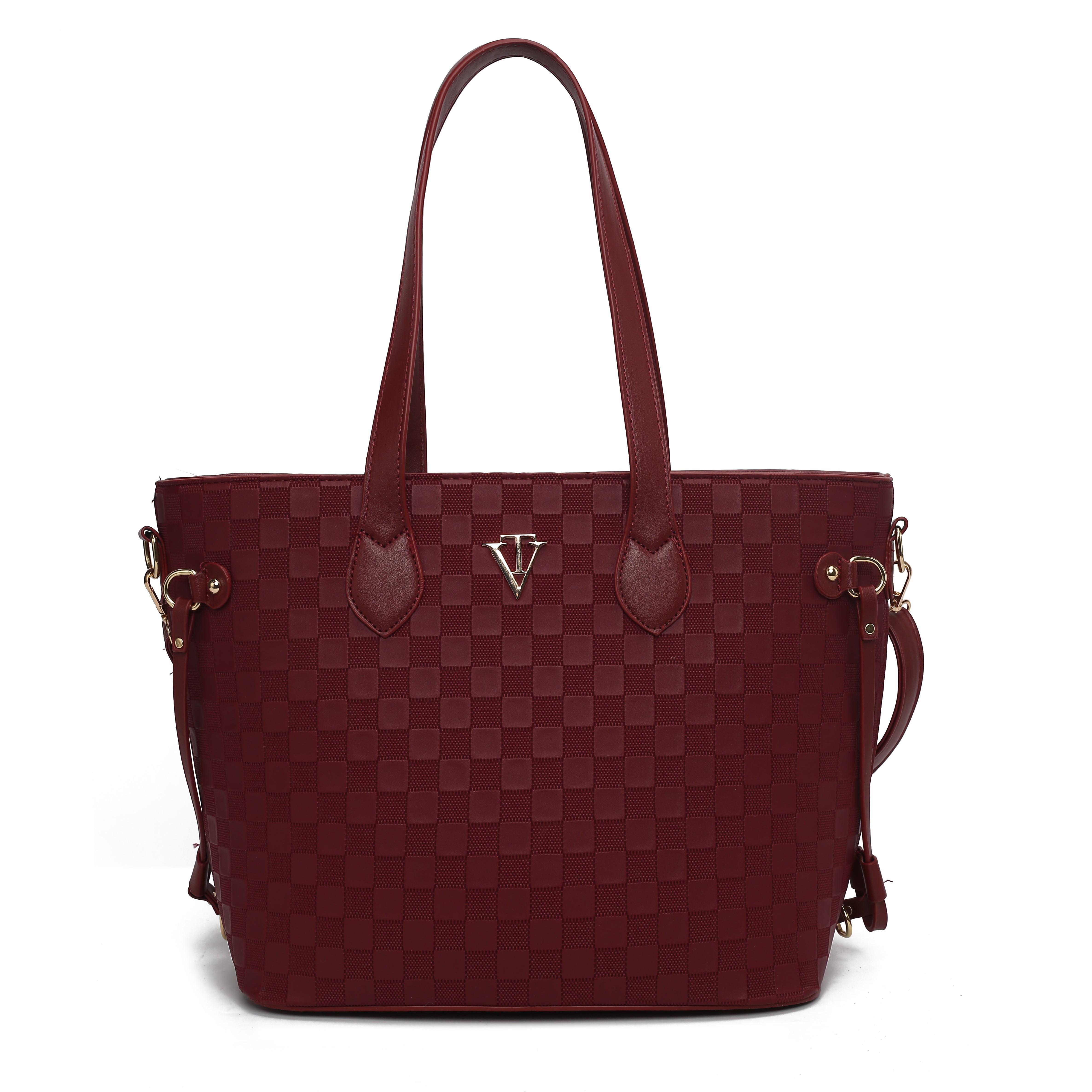 Everfull Classic Checker Embossed Tote Bag
