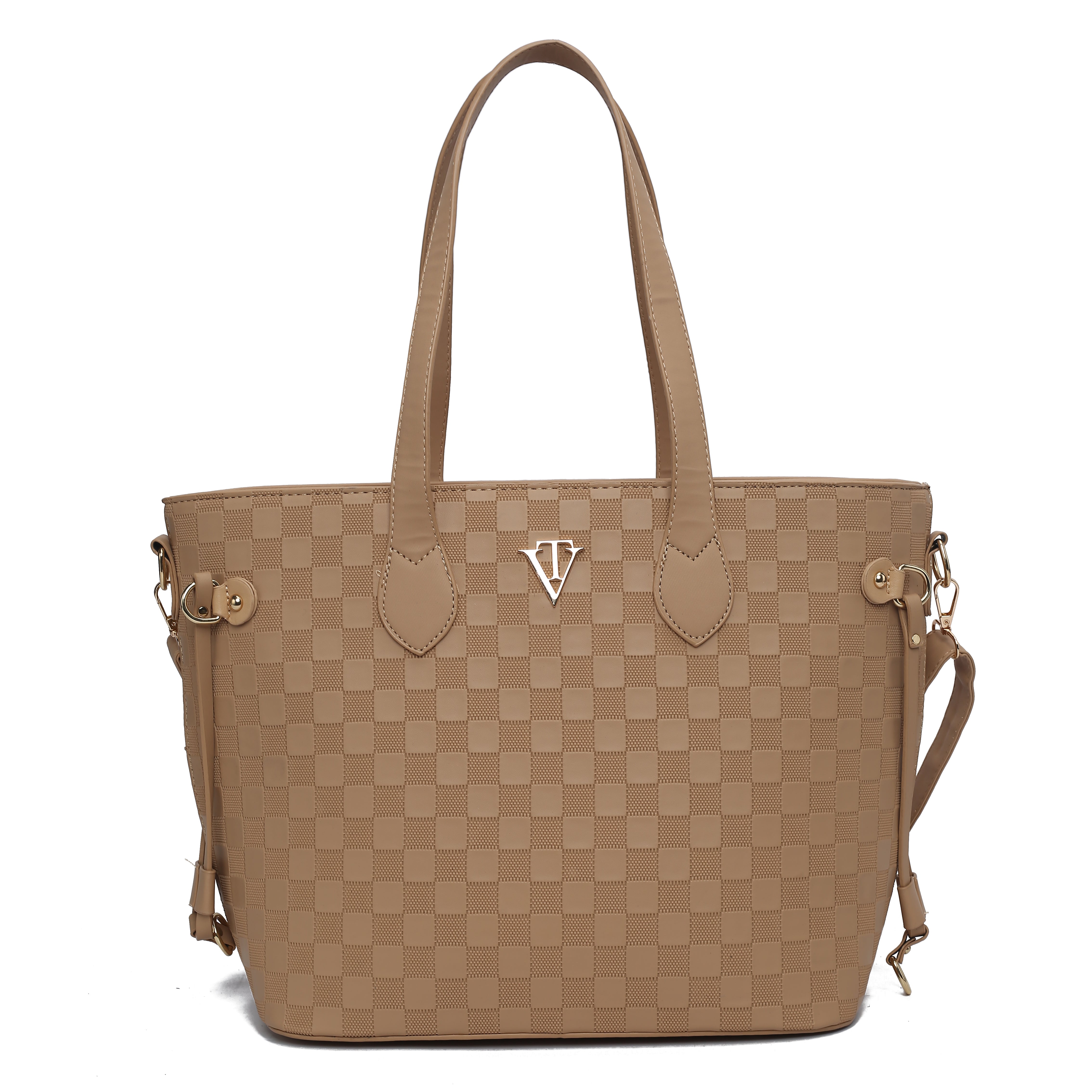 Everfull Classic Checker Embossed Tote Bag