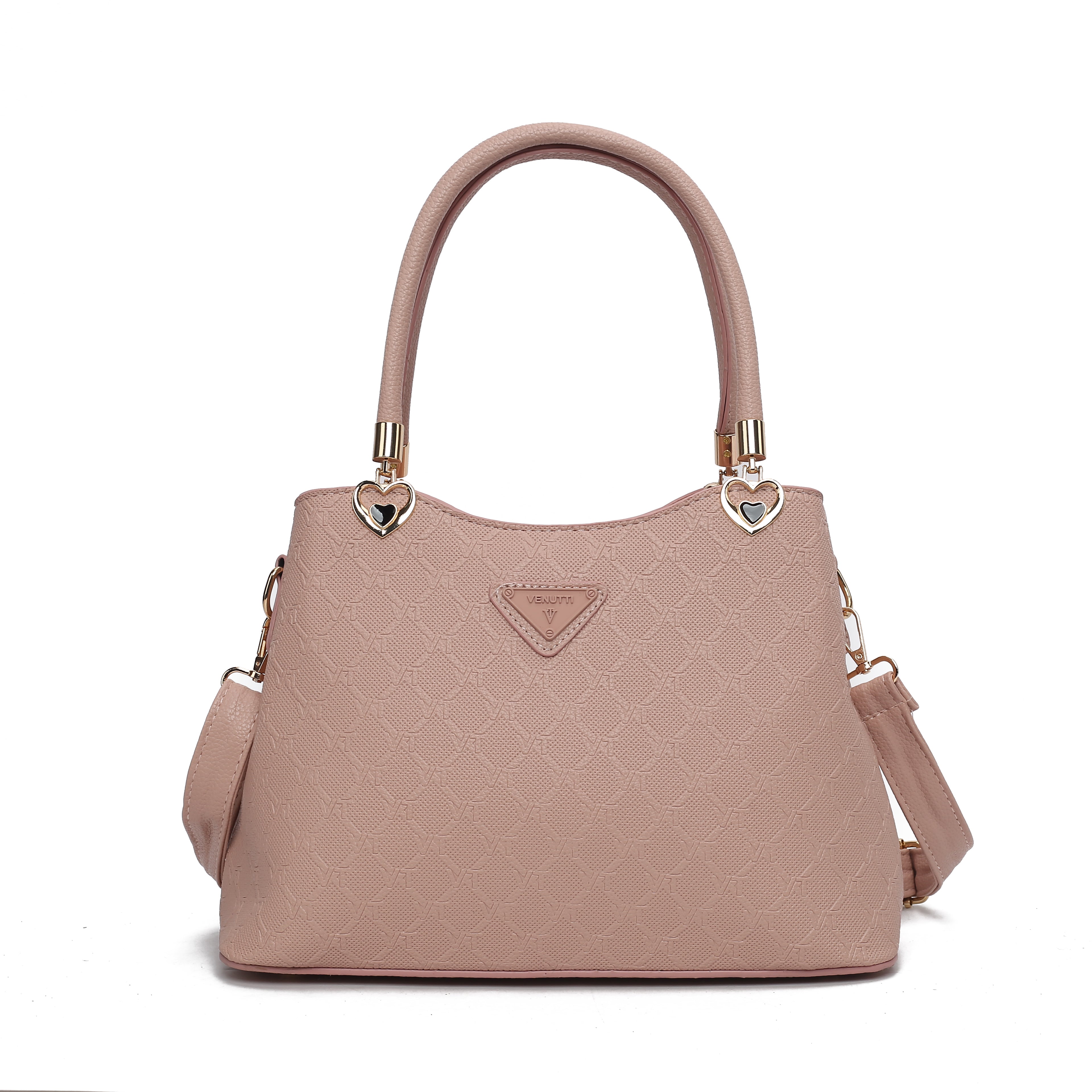 HEART DOUBLE COMPARTMENT HEXAGON BAG
