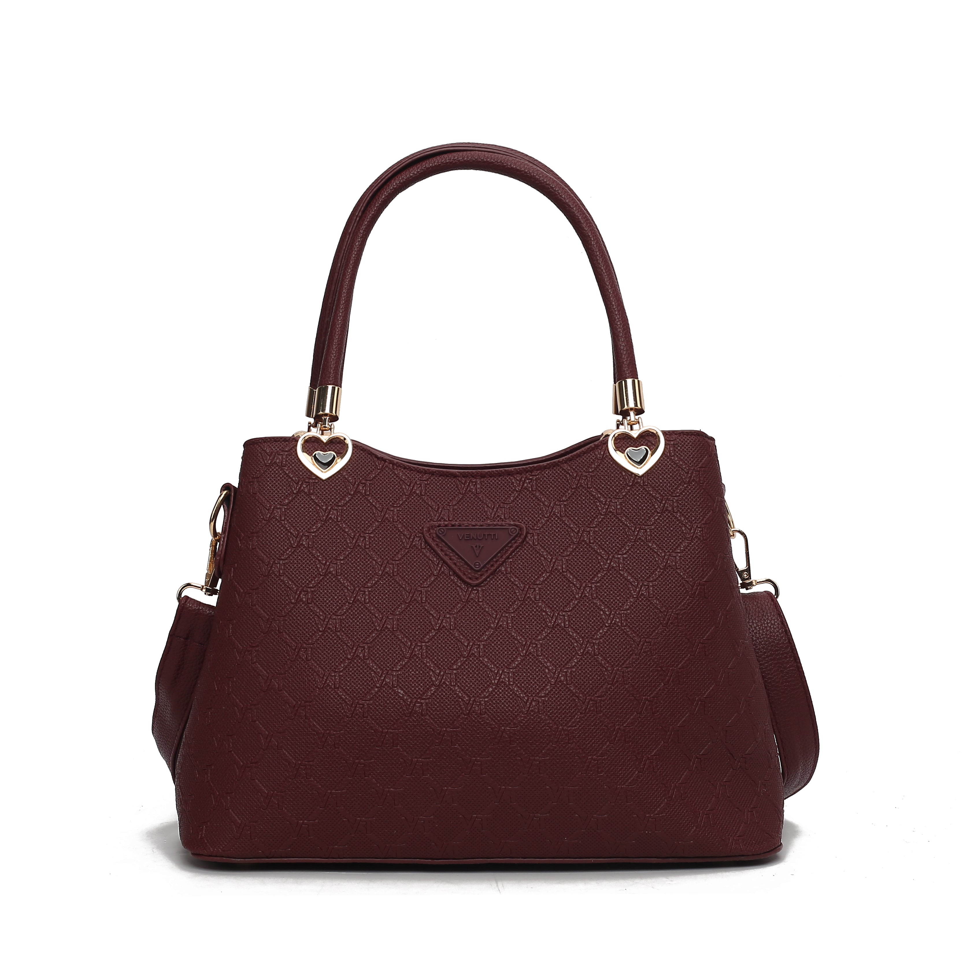 HEART DOUBLE COMPARTMENT HEXAGON BAG