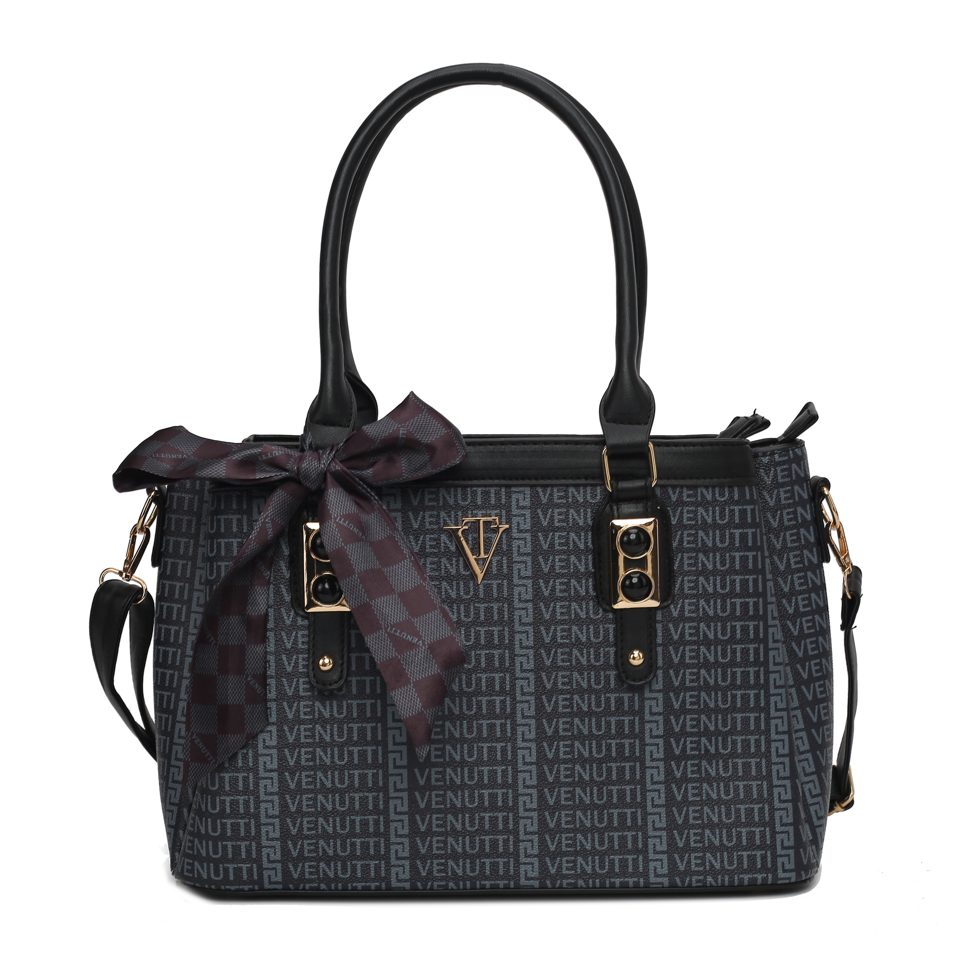 Venutti Alpha Letter Tri Compartment Handbag