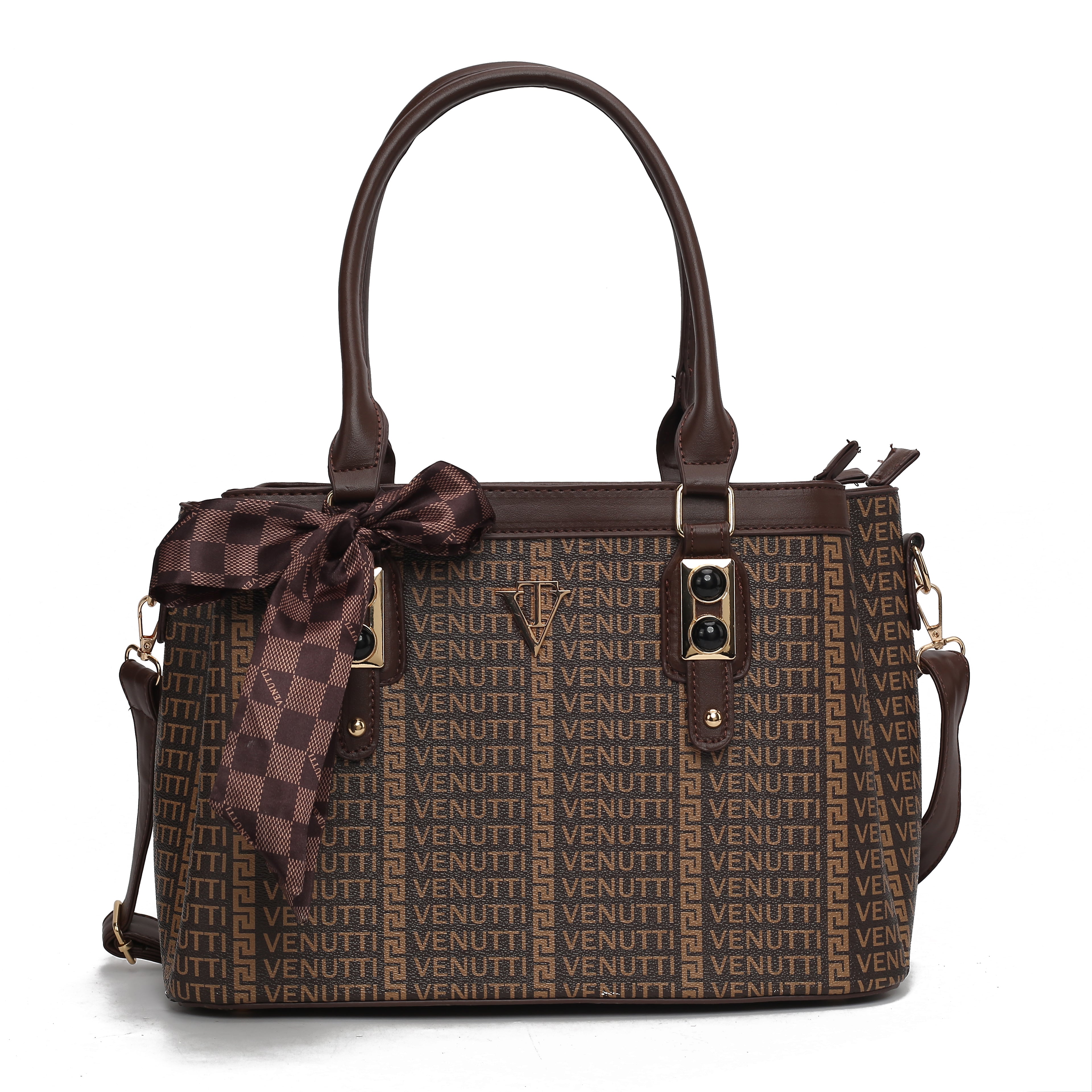 Venutti Alpha Letter Tri Compartment Handbag