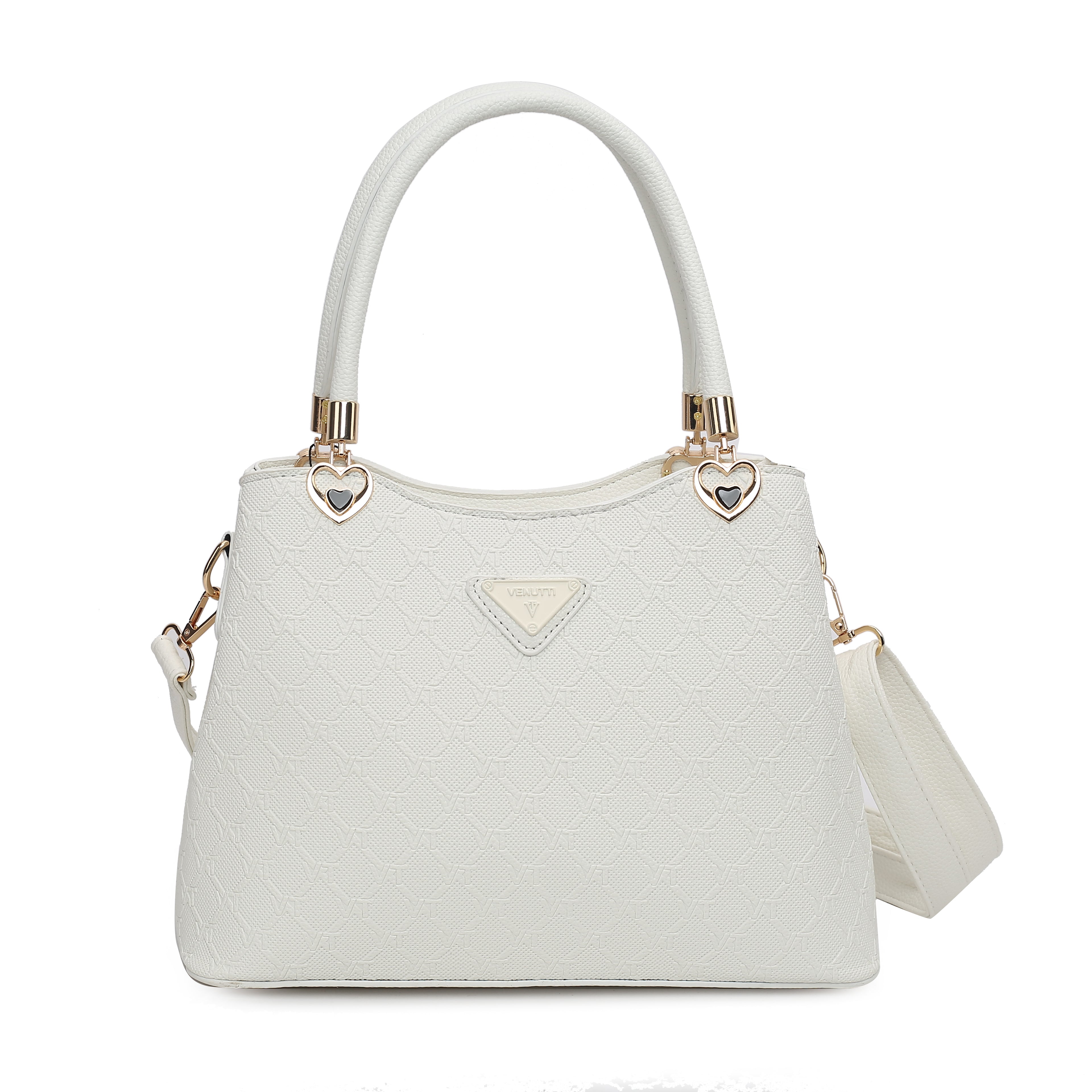 HEART DOUBLE COMPARTMENT HEXAGON BAG