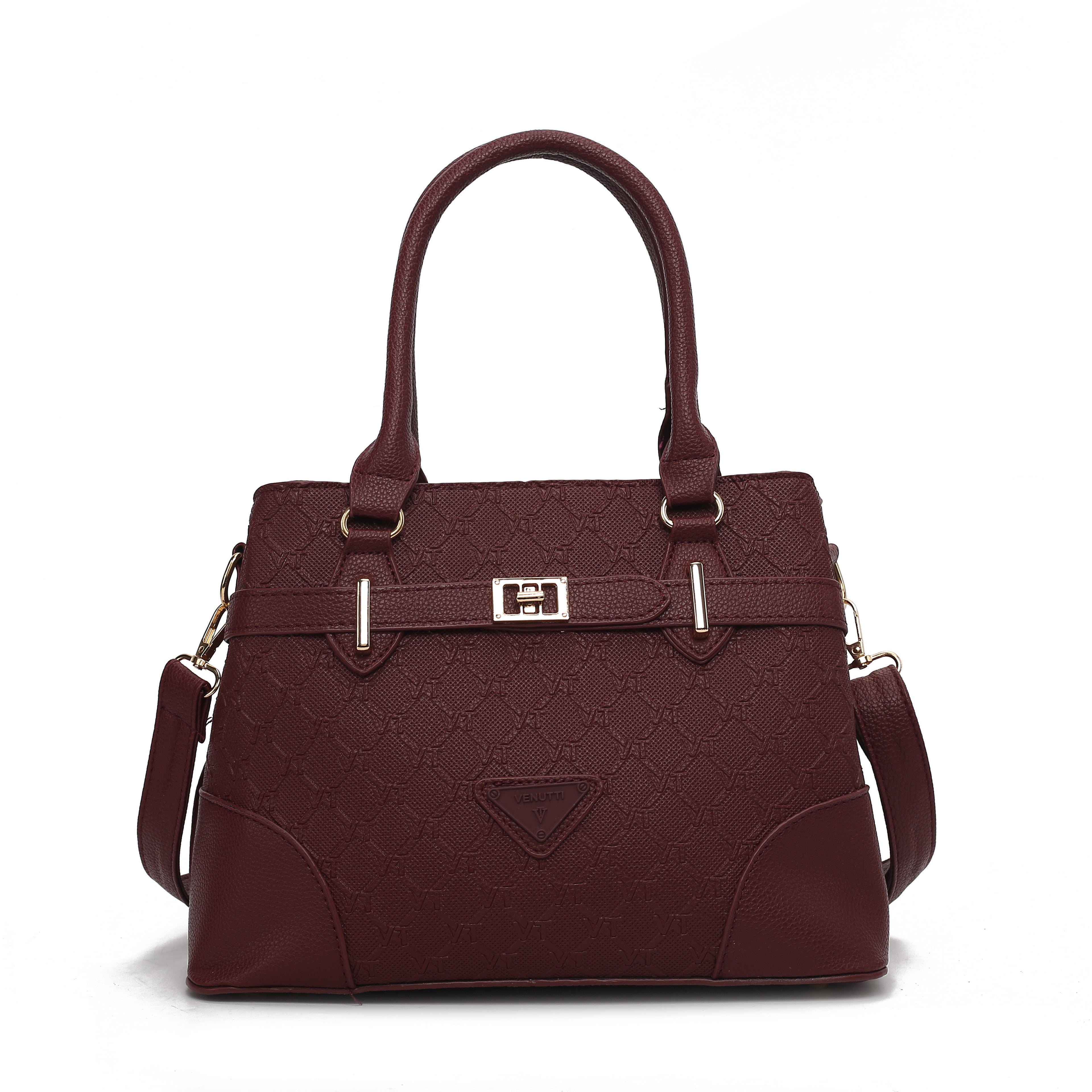 STYLISH HEXAGON EMBOSSED HANDBAG