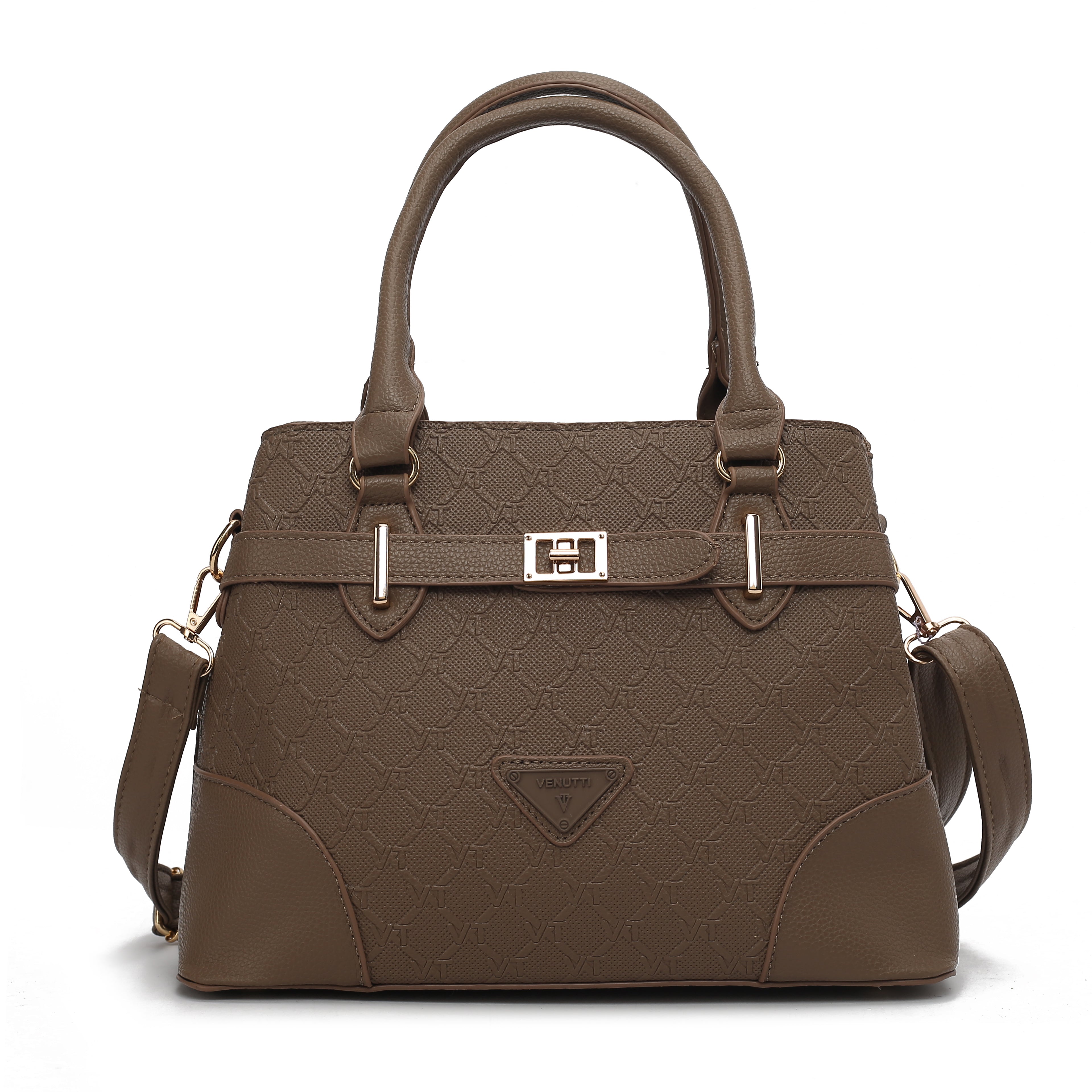 STYLISH HEXAGON EMBOSSED HANDBAG