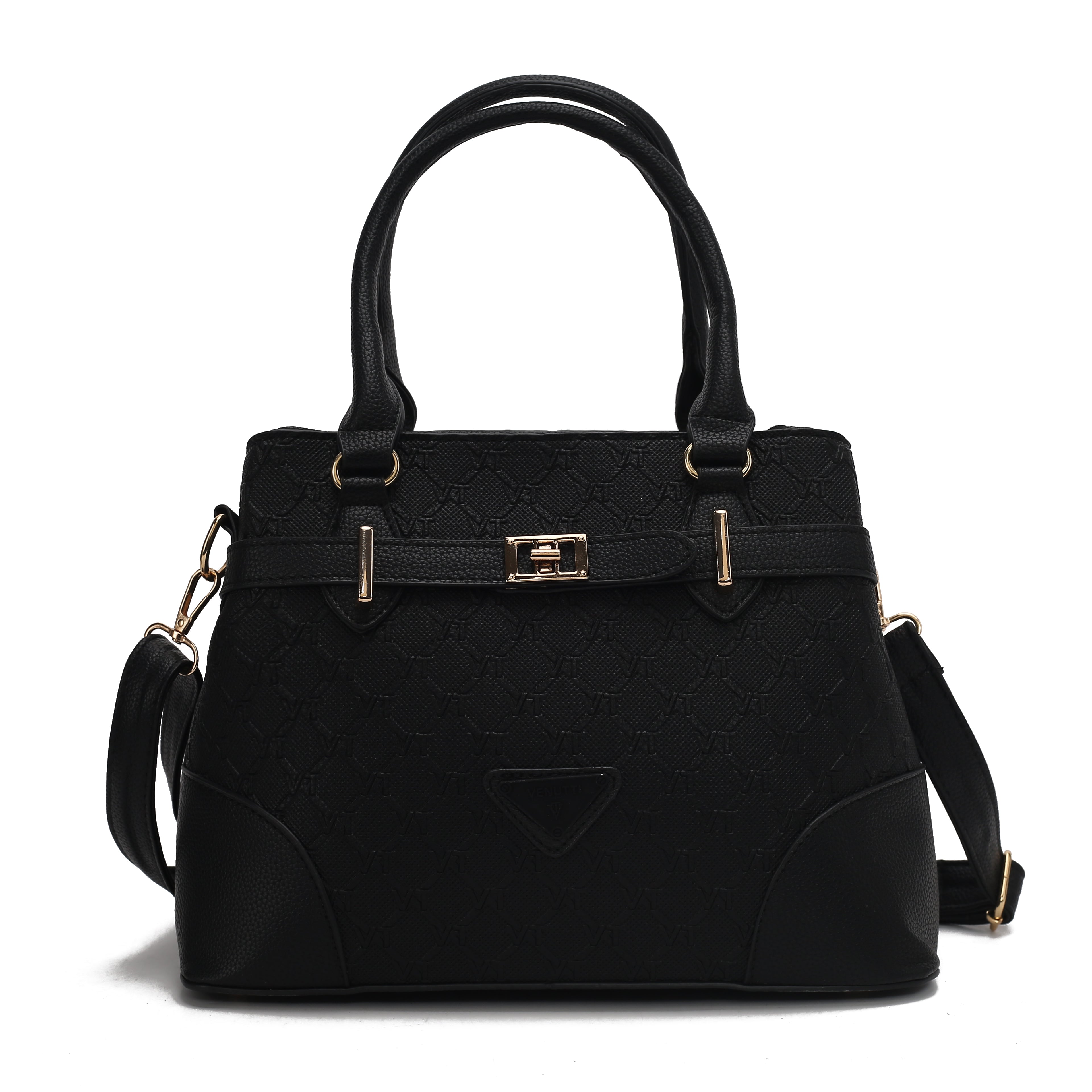 STYLISH HEXAGON EMBOSSED HANDBAG