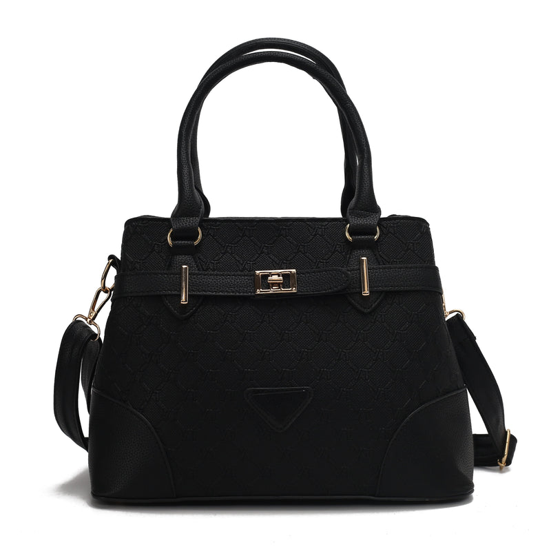 STYLISH HEXAGON EMBOSSED HANDBAG