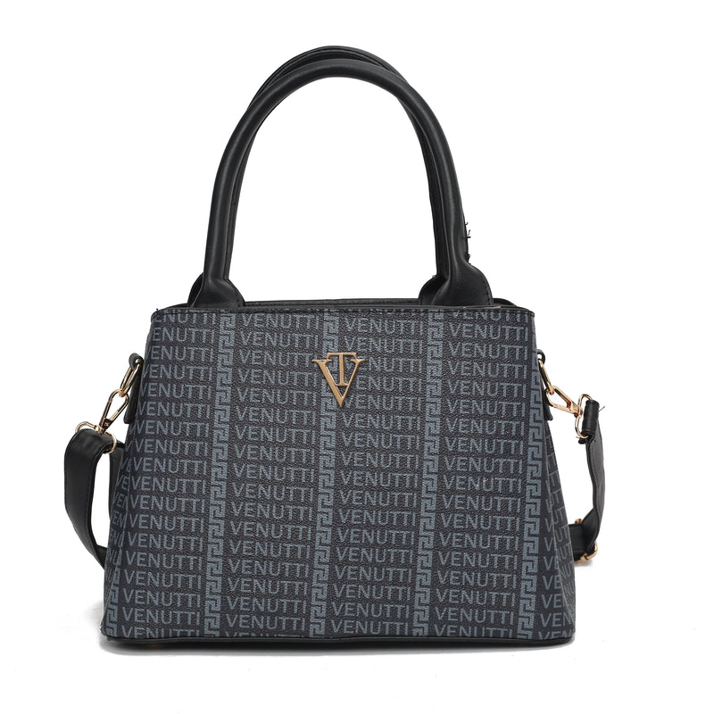 Tri Compartment Venutti Alpha Letter Handbag