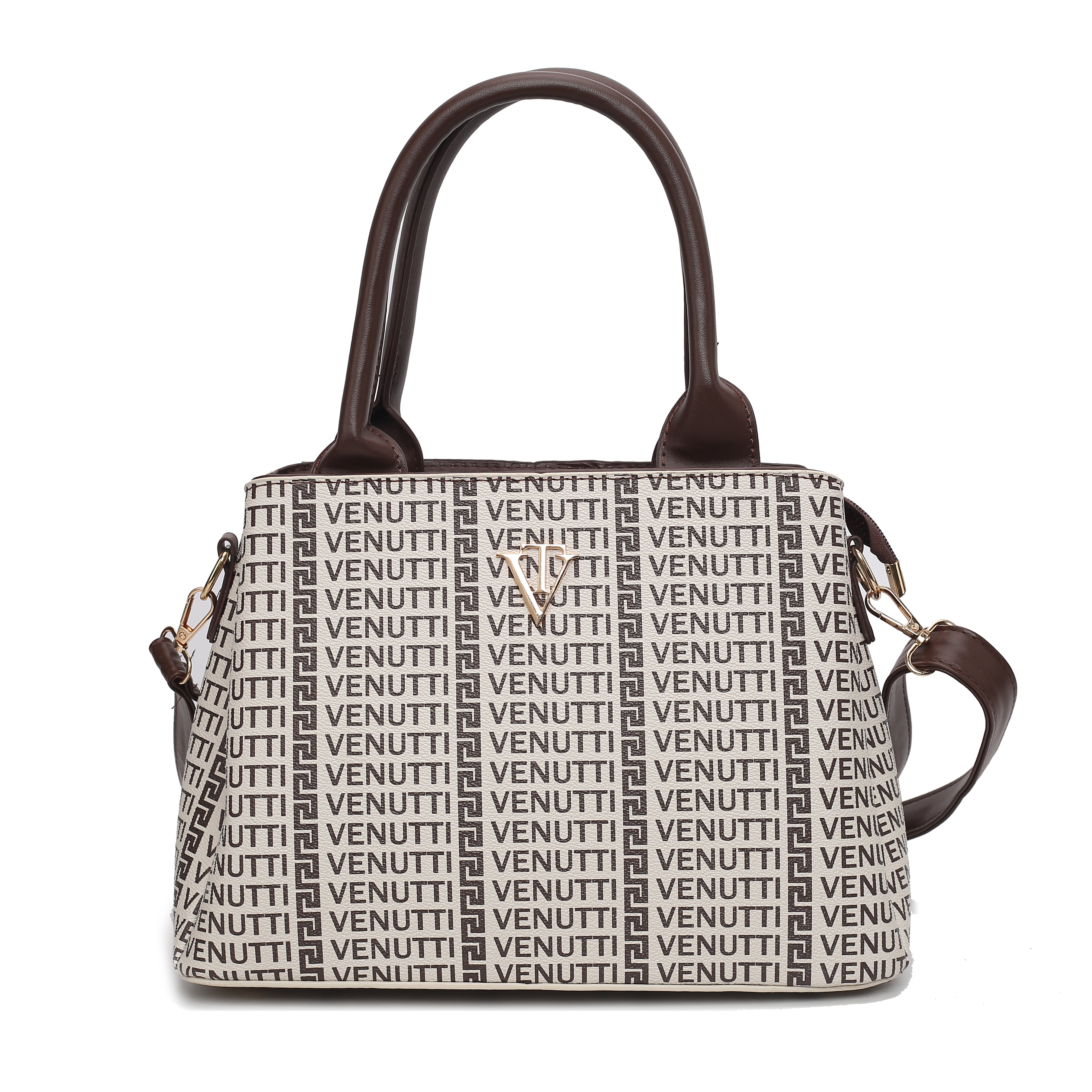 Tri Compartment Venutti Alpha Letter Handbag