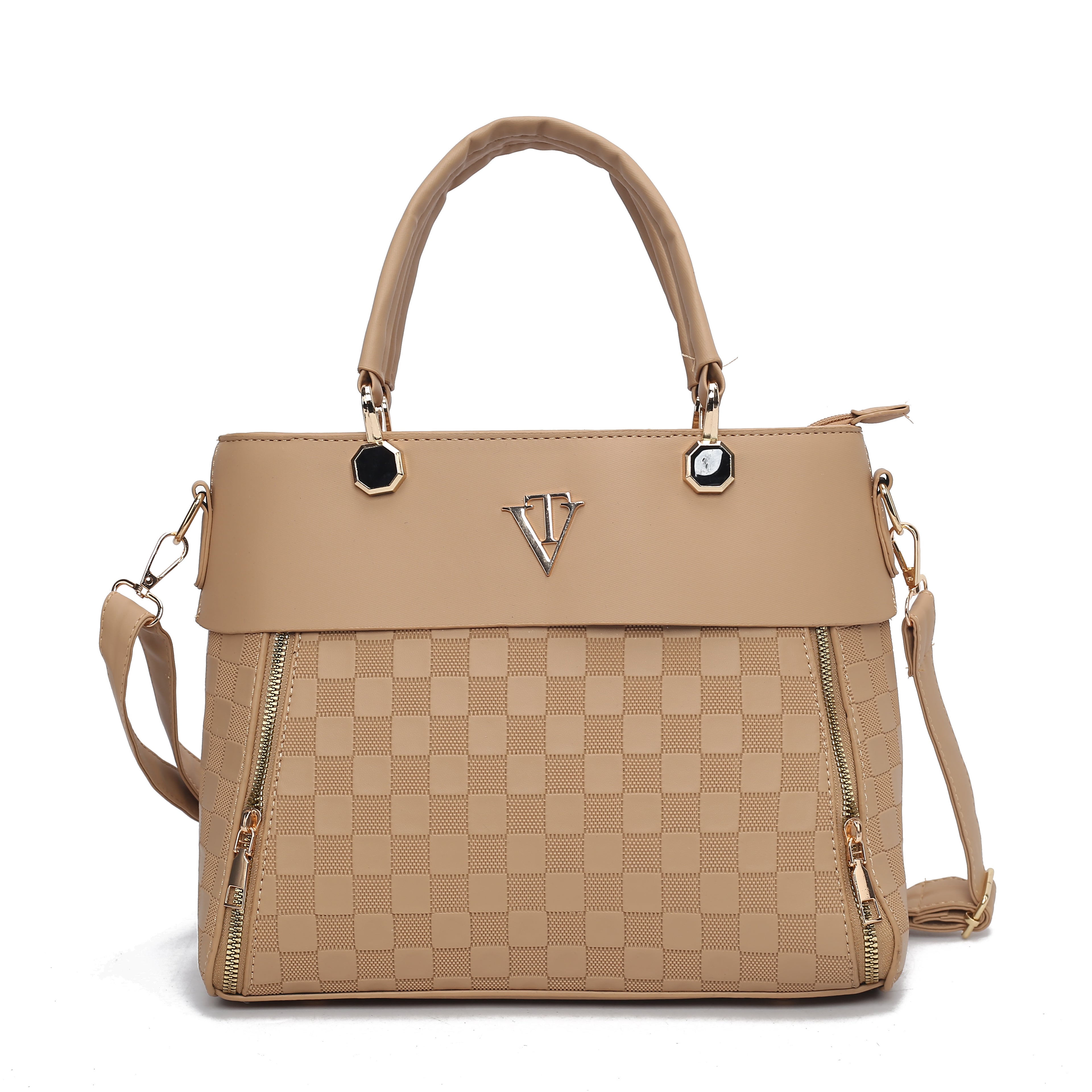 Classic Checker Embossed Handbag