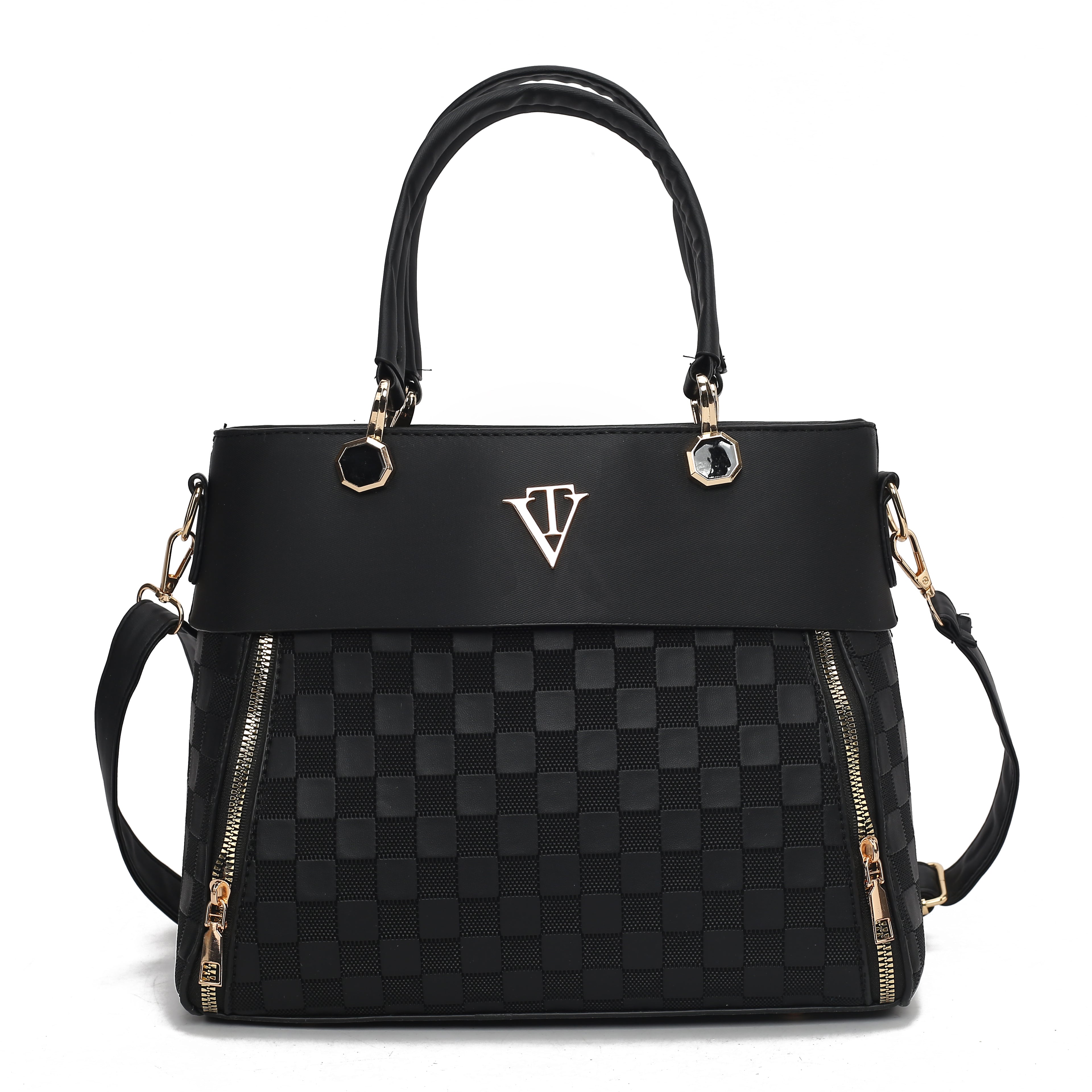 Classic Checker Embossed Handbag