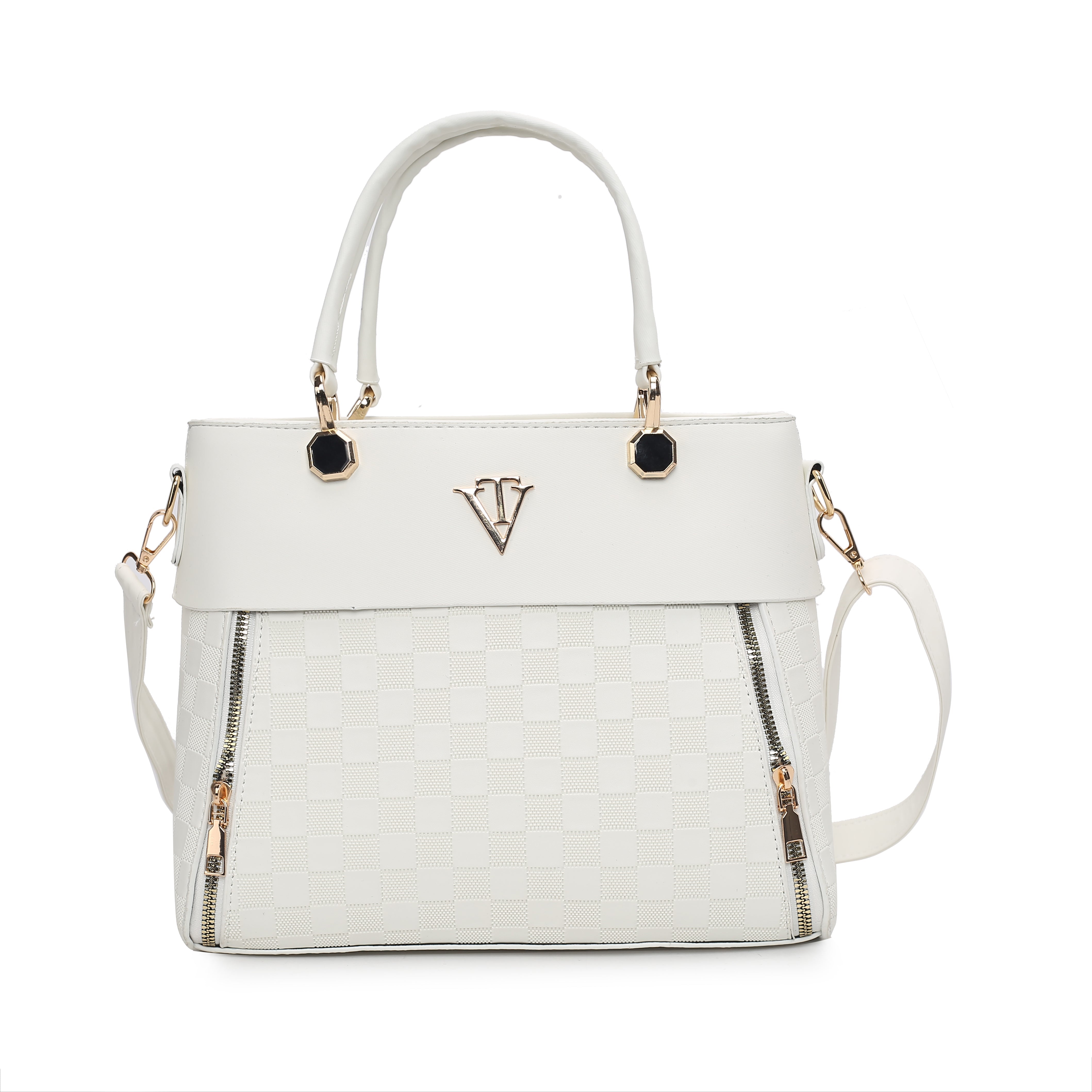 Classic Checker Embossed Handbag