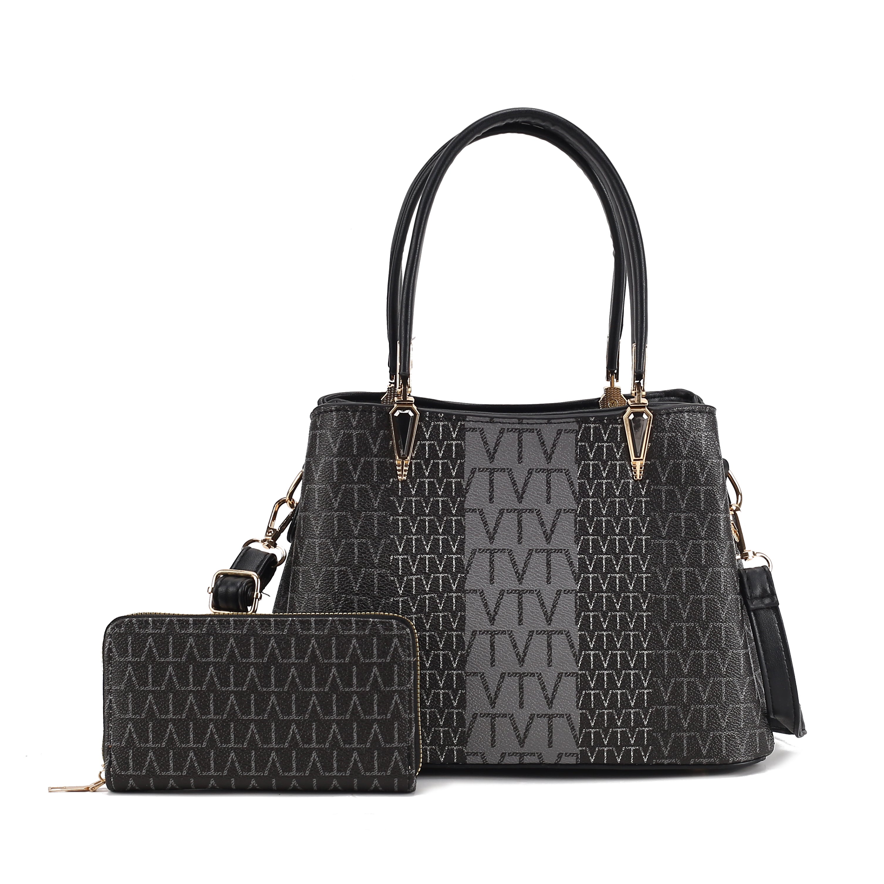 Classic Plain Handbag with Wallet