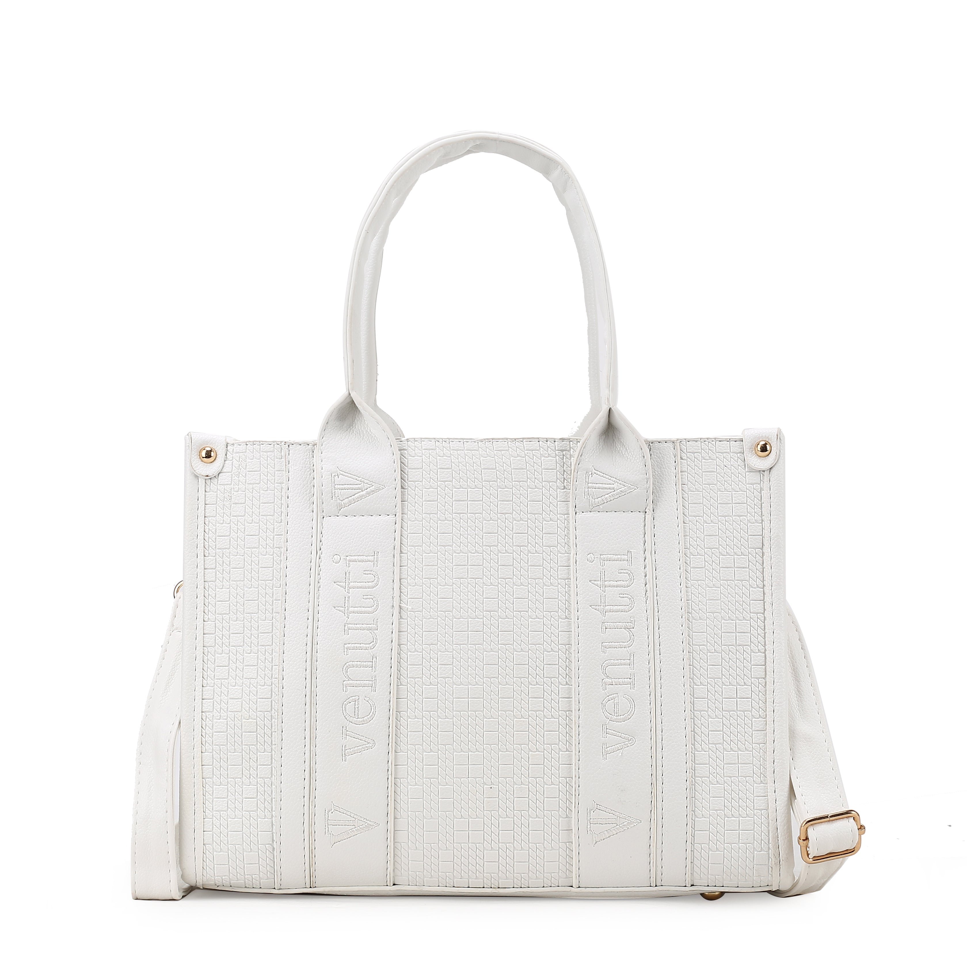 Geo emboss VT embrodery Large handbag