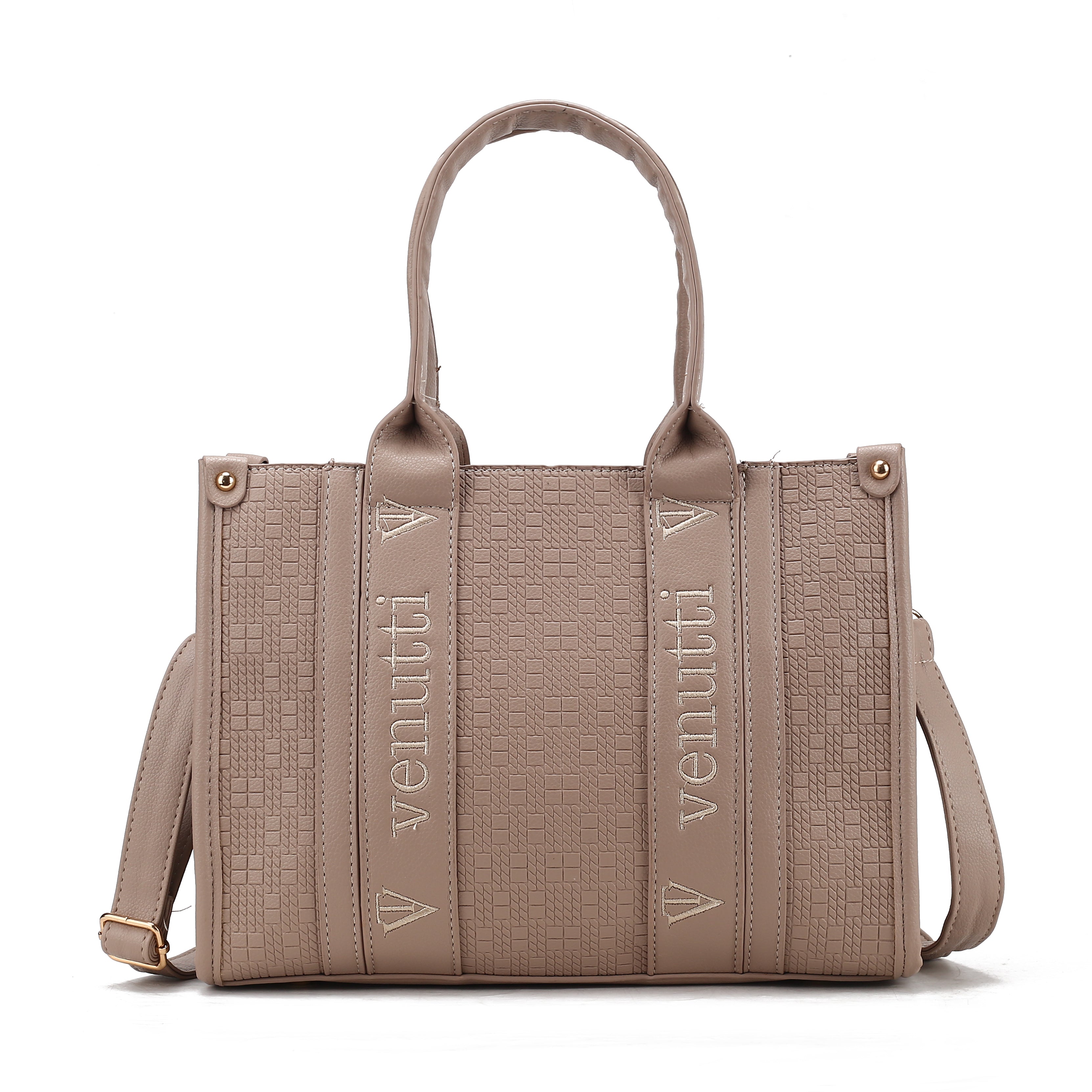 Geo emboss VT embrodery Large handbag