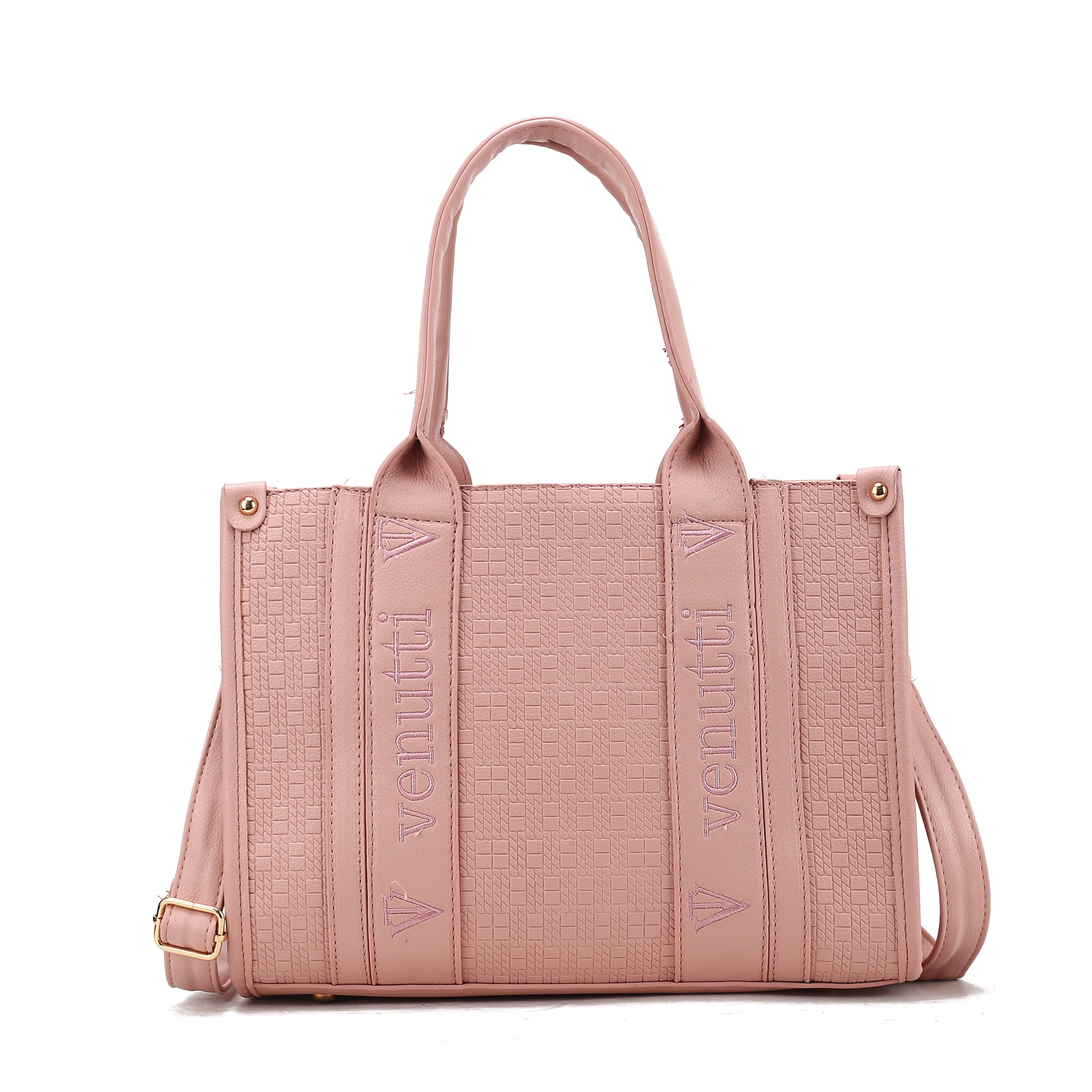 Geo emboss VT embrodery Large handbag