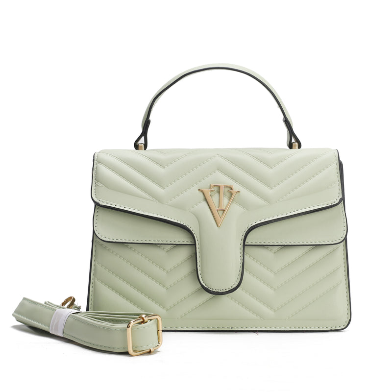 Luxe Chevron Quilted Shoulder Bag