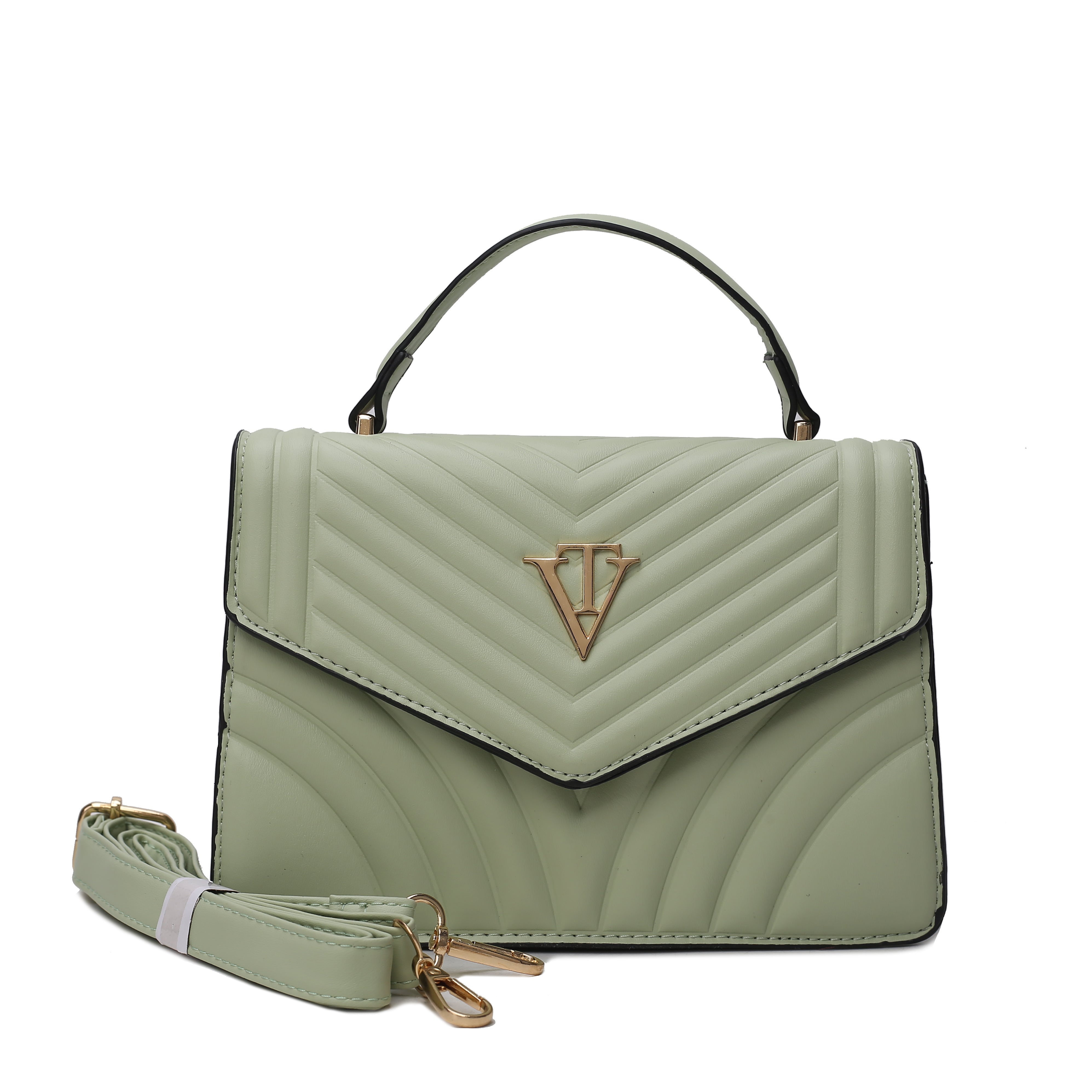 Venutti Chevron Quilted Mini Handbag