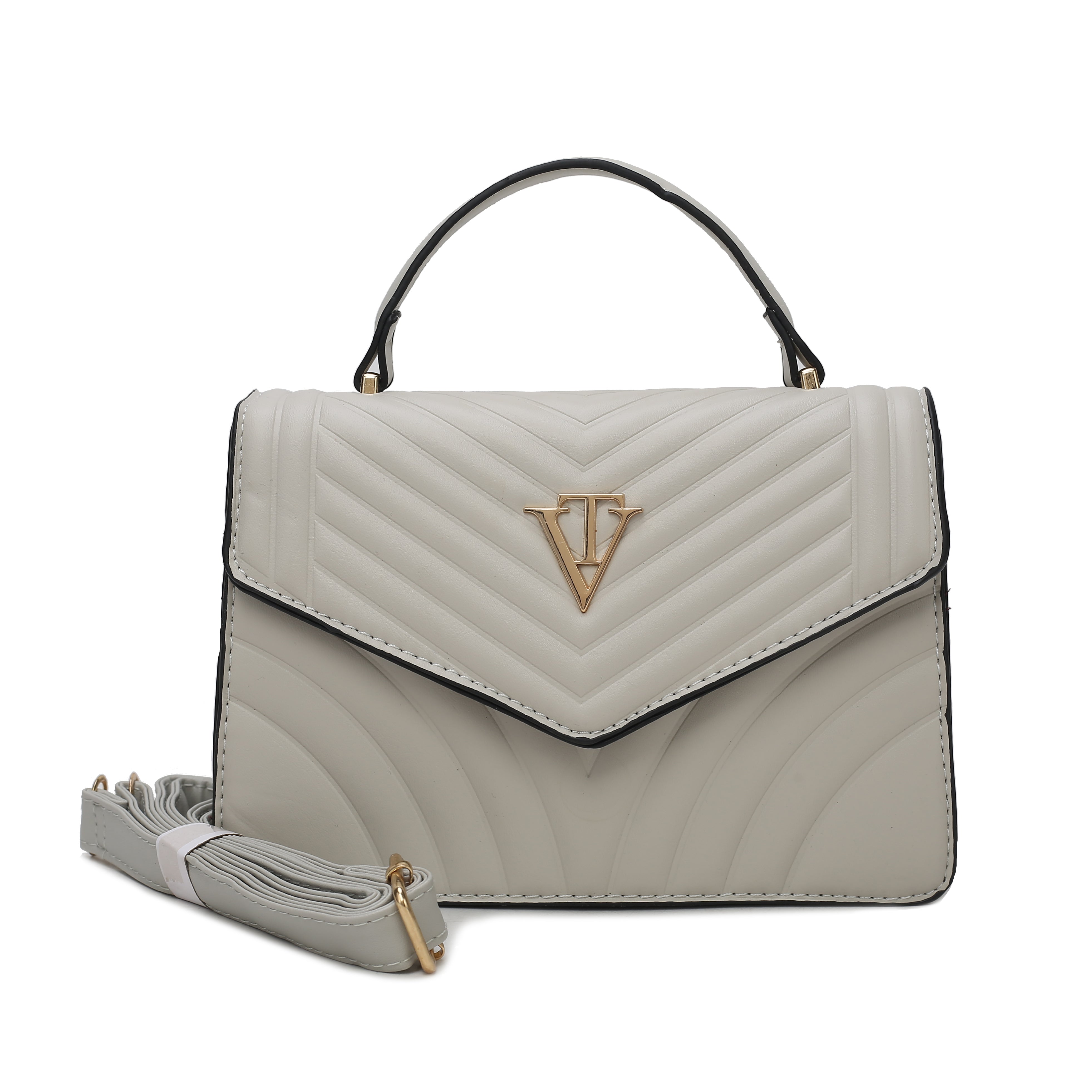 Venutti Chevron Quilted Mini Handbag