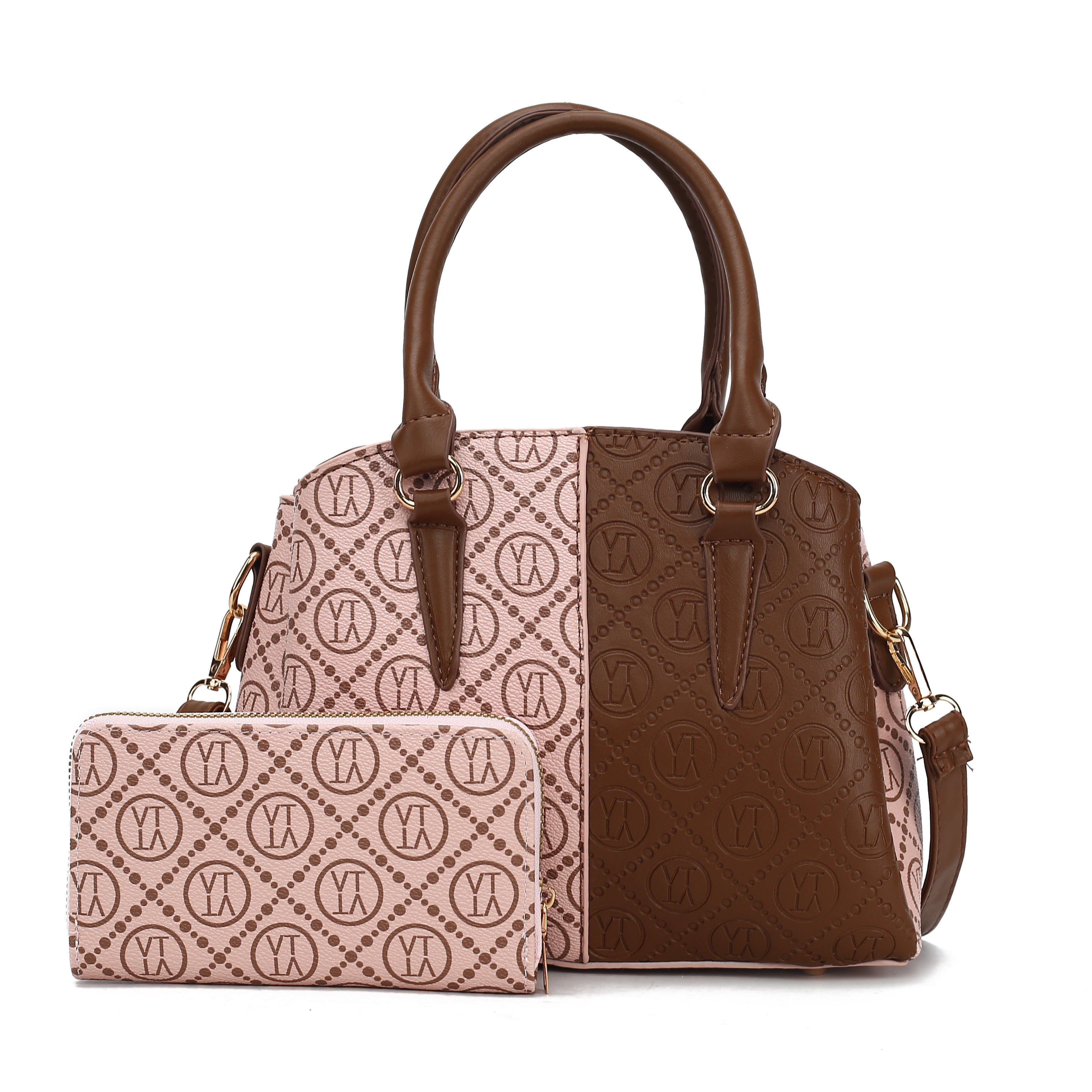 Dual Shaded Handbag With Wallet