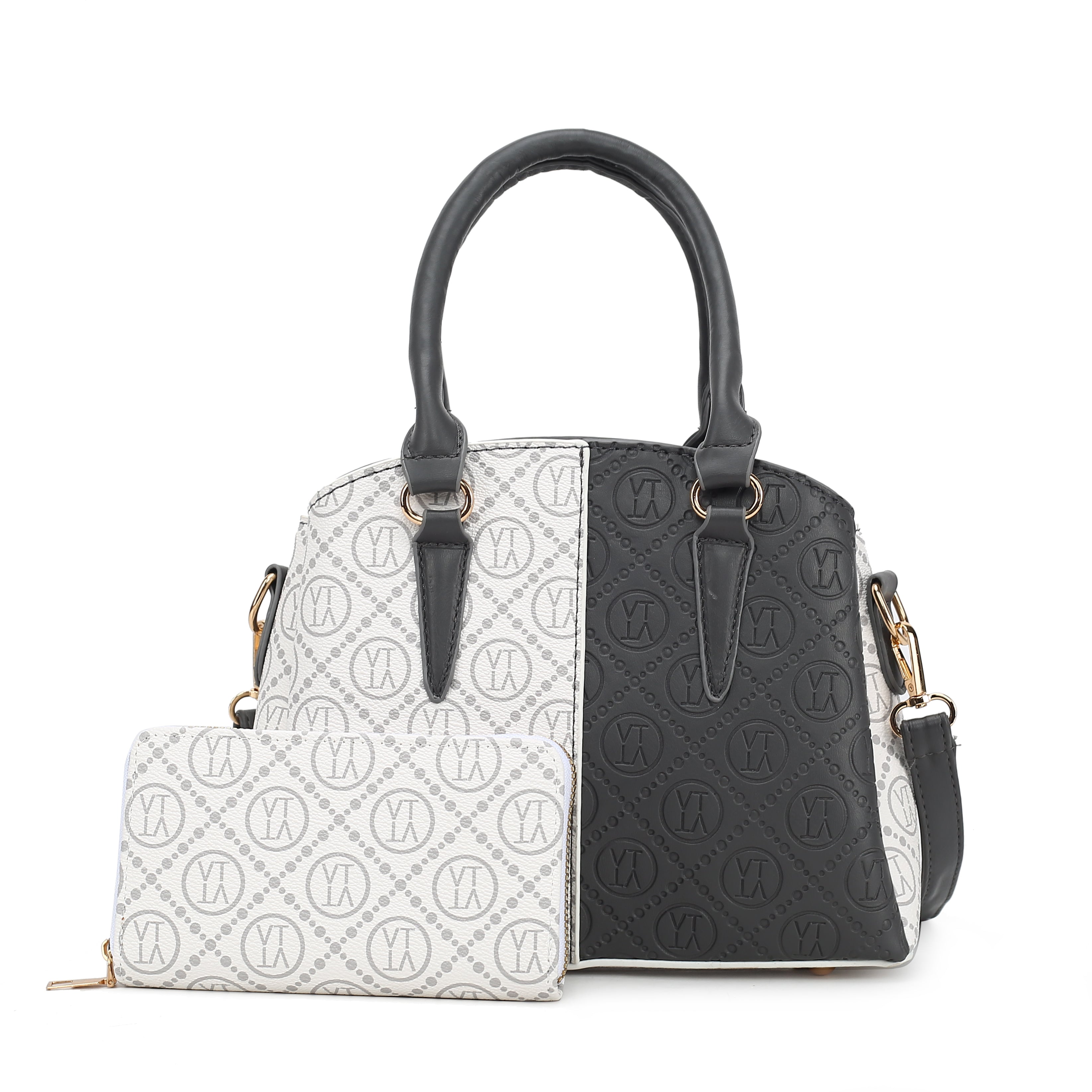 Dual Shaded Handbag With Wallet