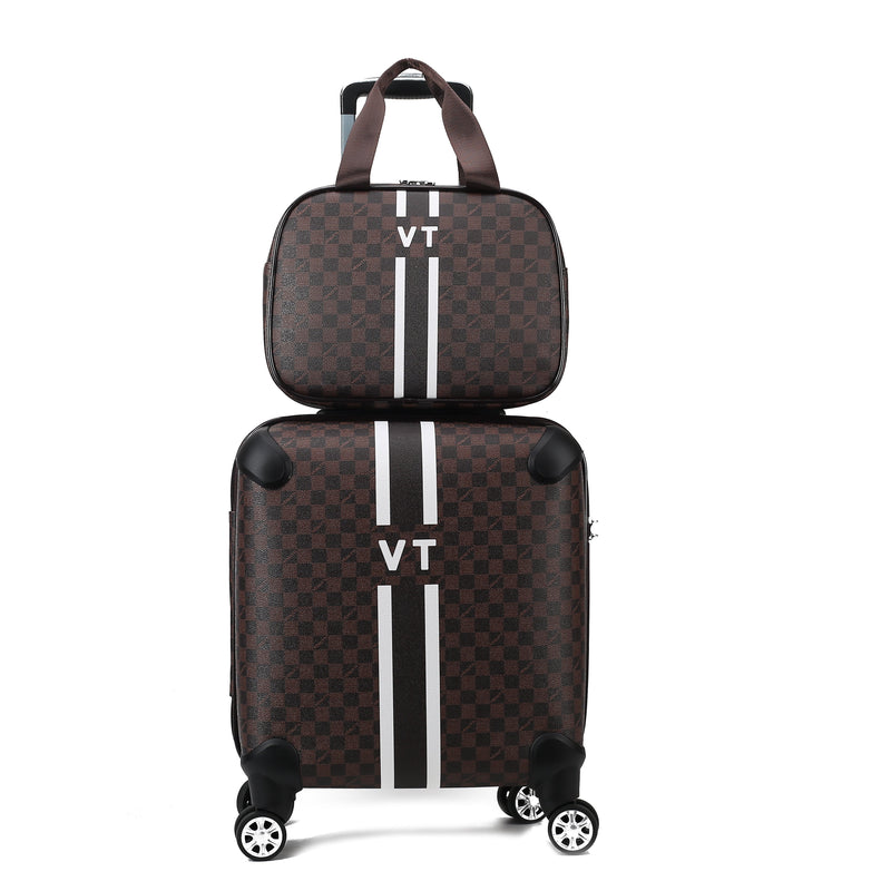 VT Monogram Cabin Traveling 2 pcs Set-Brown