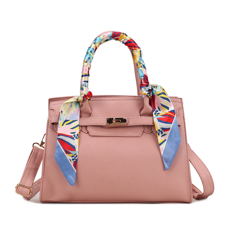 Stylish Medium handbag with scarf