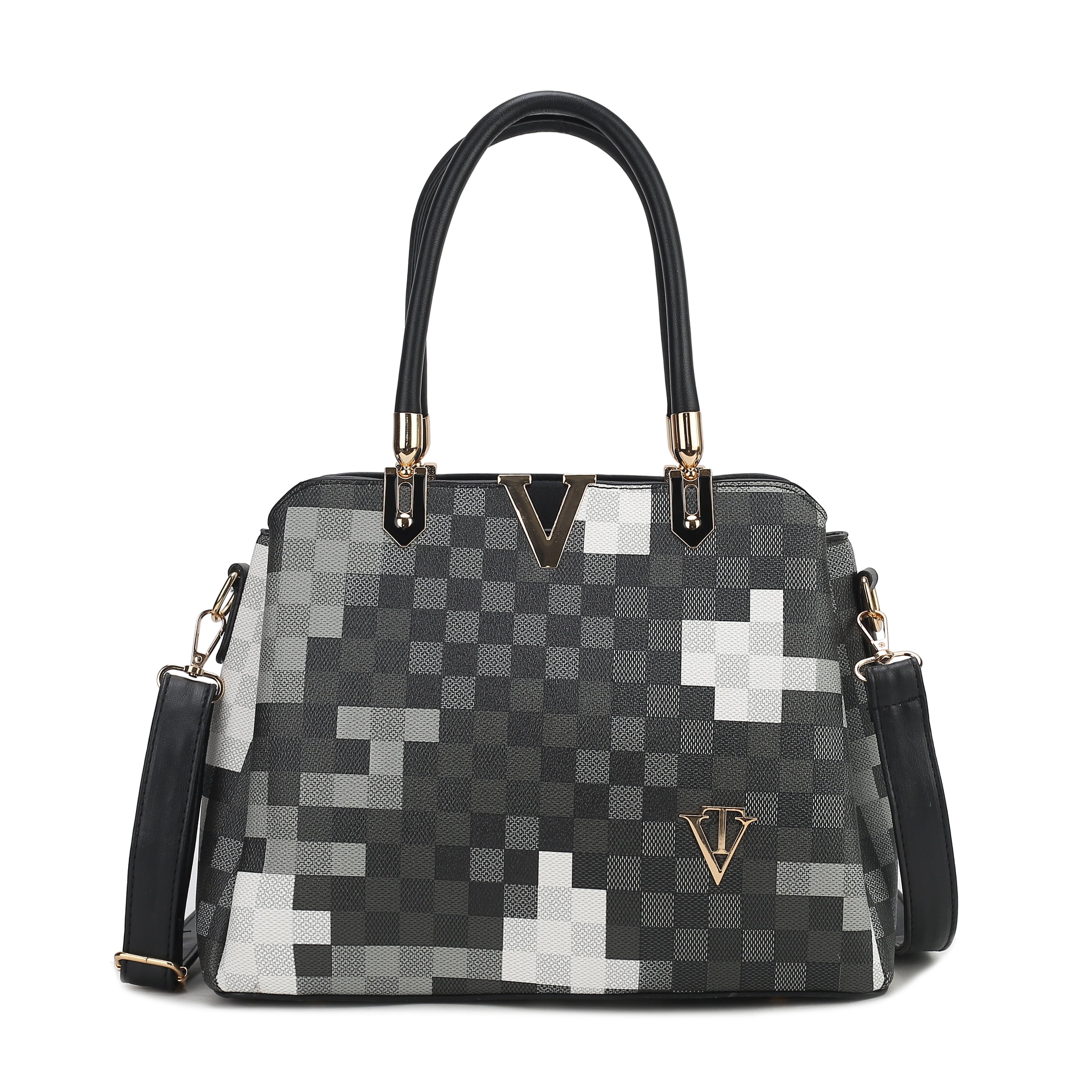 Camo Print Tri compartment Handbag