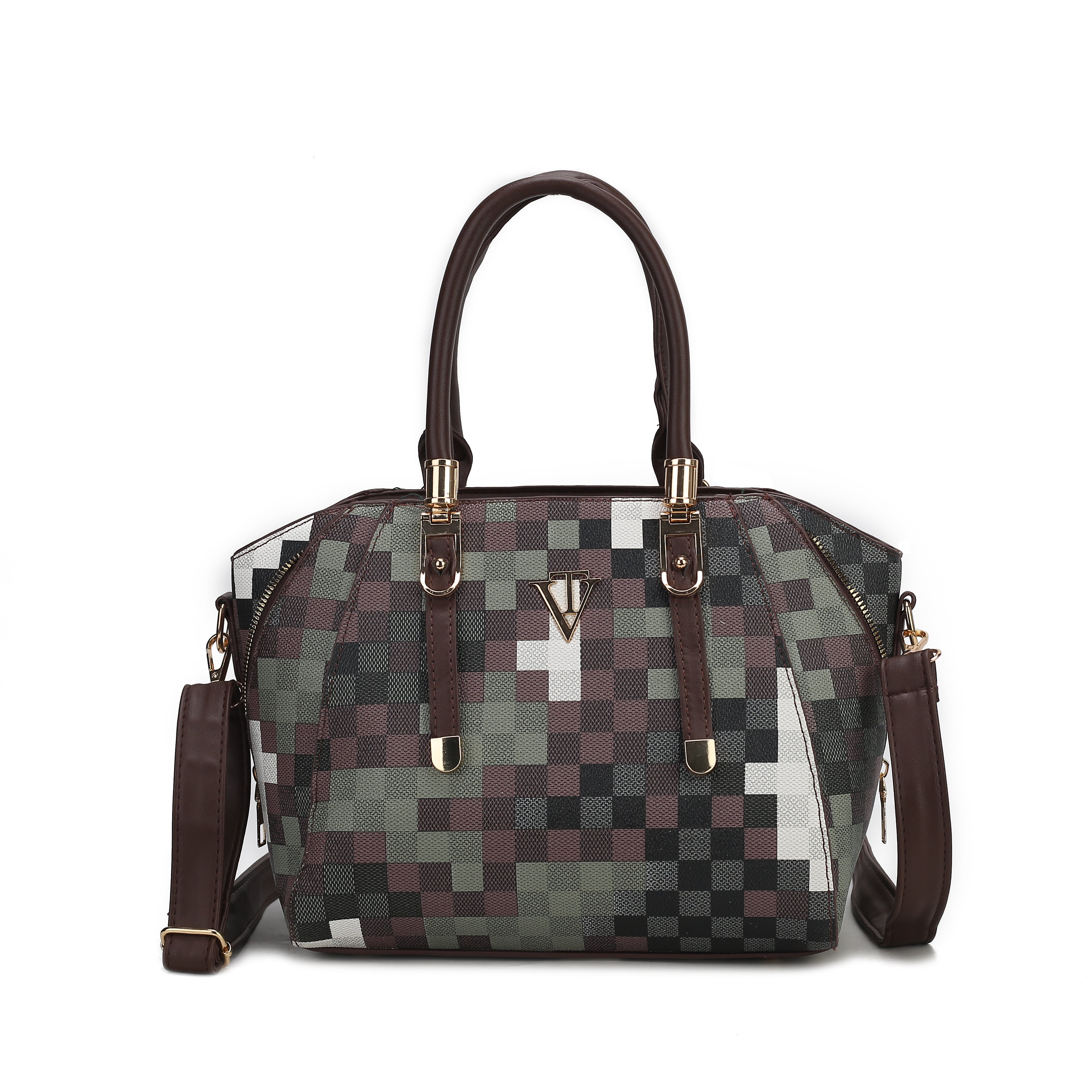 Crescent stylish Camo Print Handbag