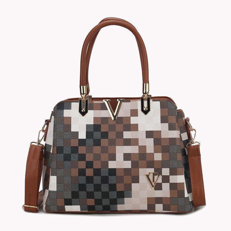 Camo Print Tri compartment Handbag