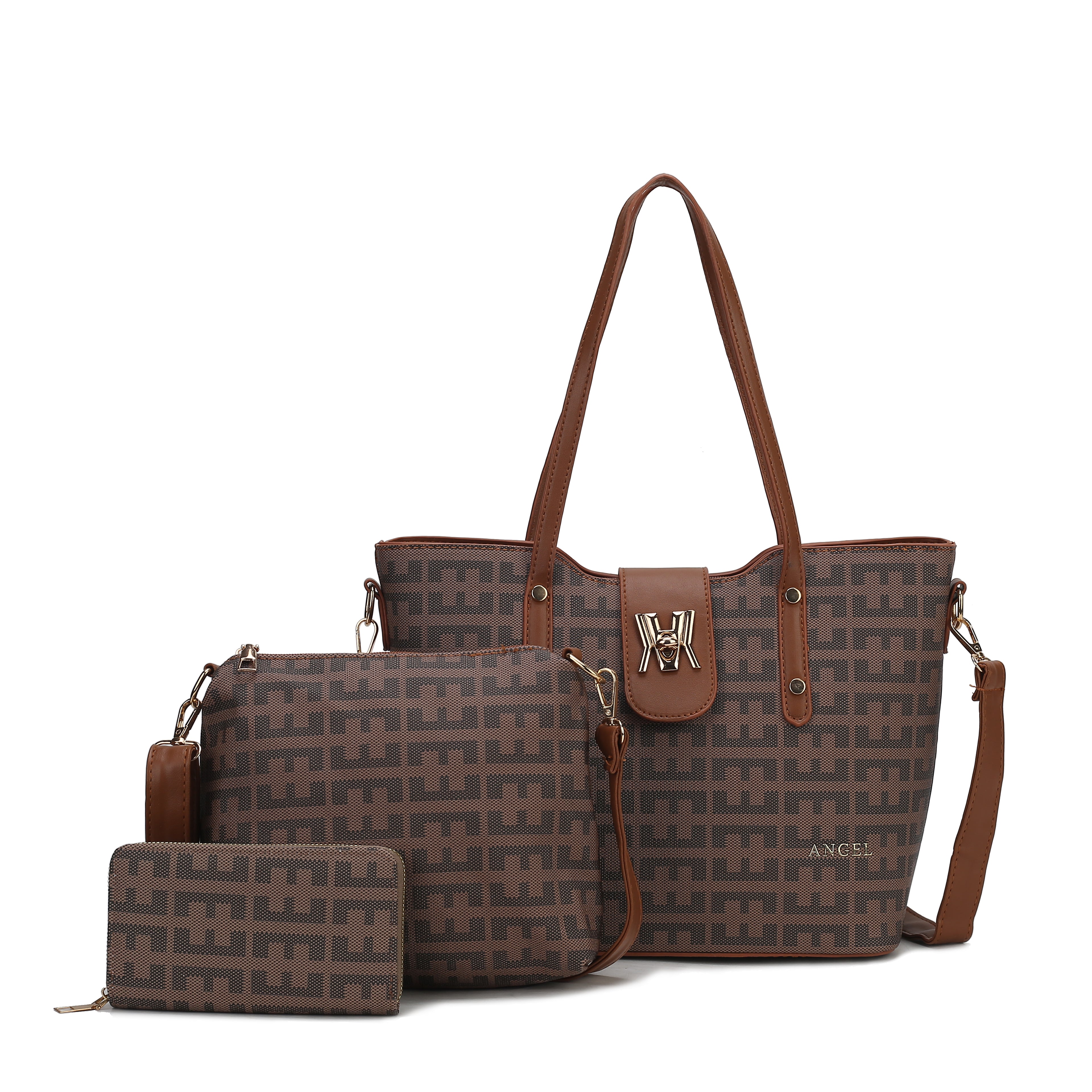 PRINTED EF 3PC HANDBAG