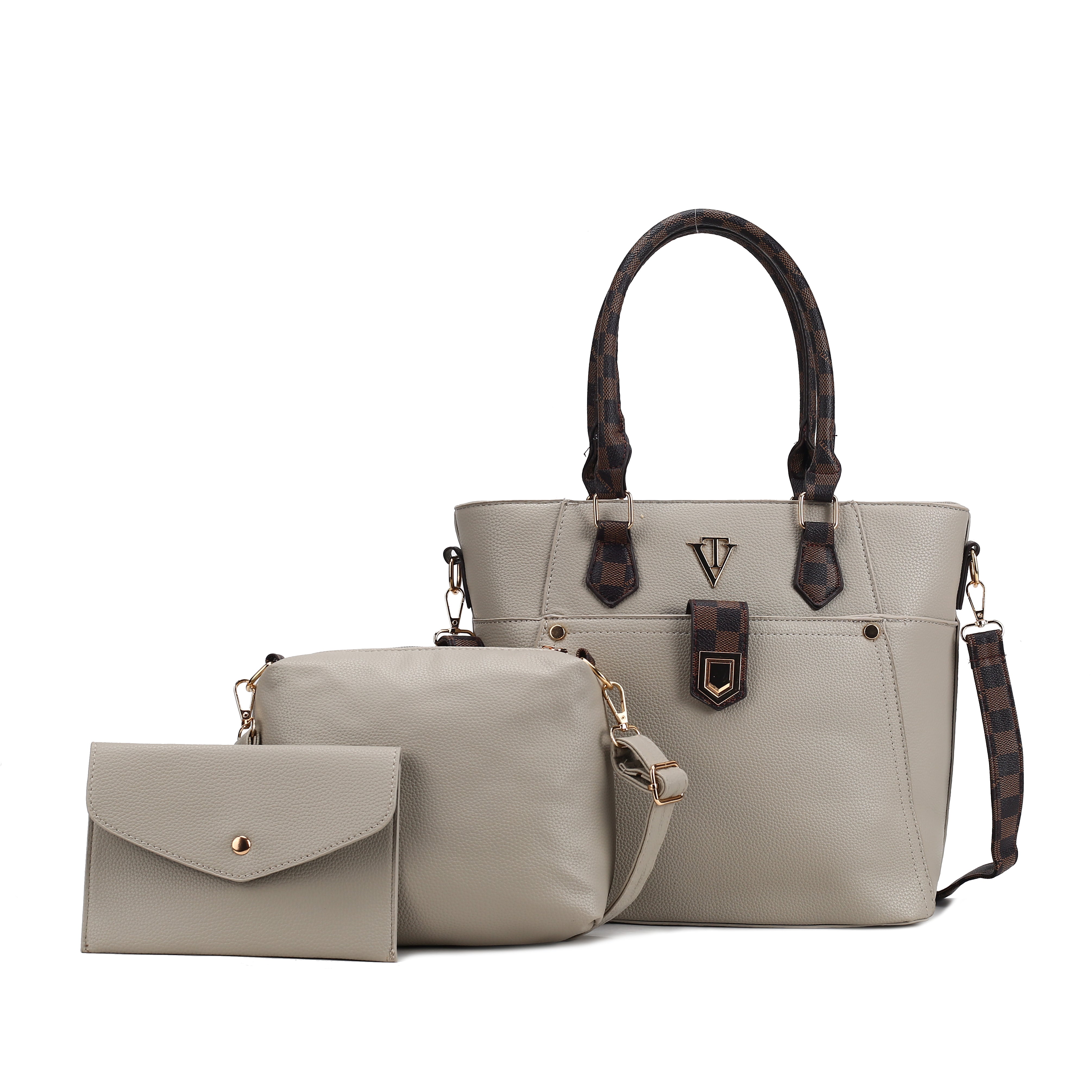 Lavish Leather 3 pc Handbag