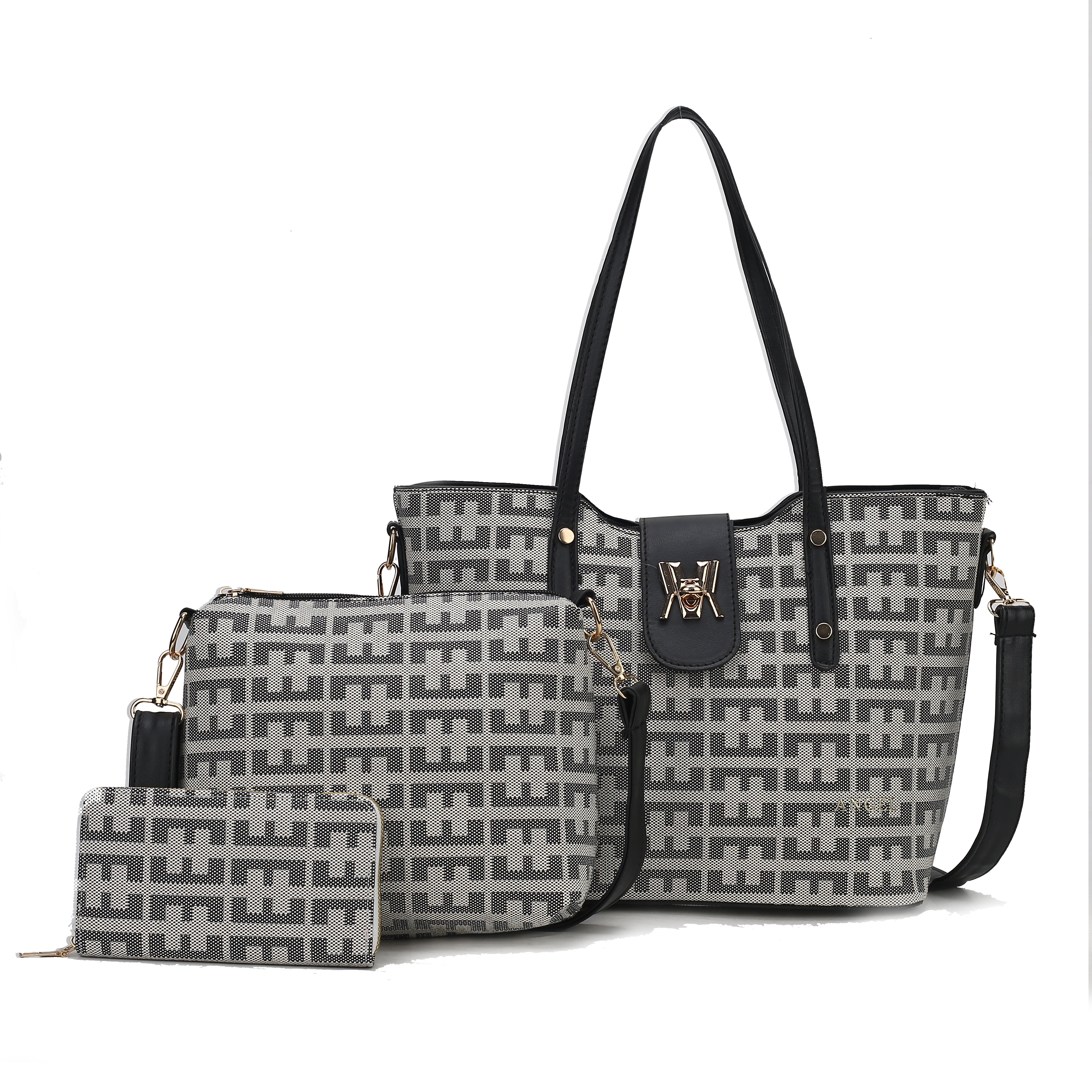 PRINTED EF 3PC HANDBAG