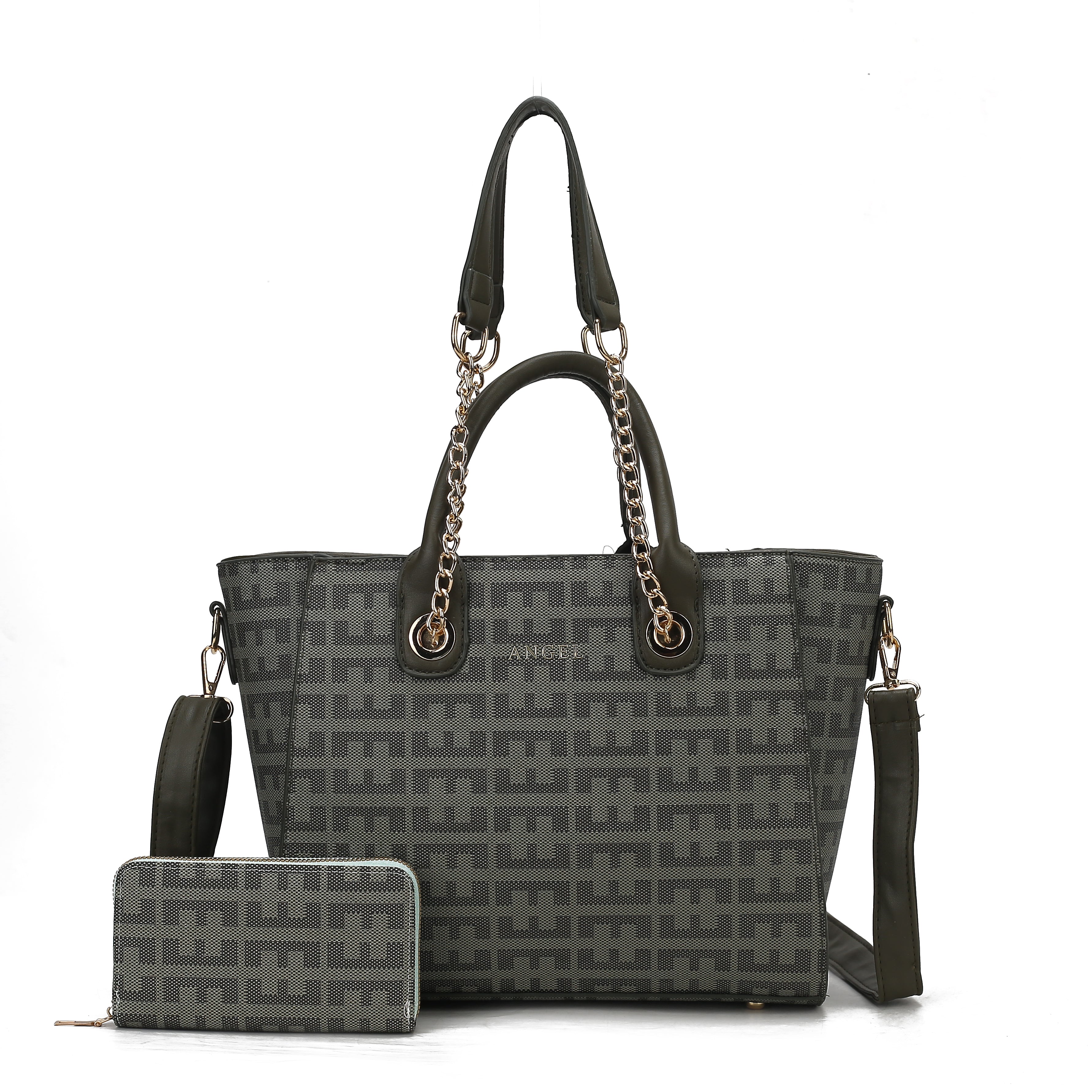 EF PRINTED HANDBAG WITH WALLET