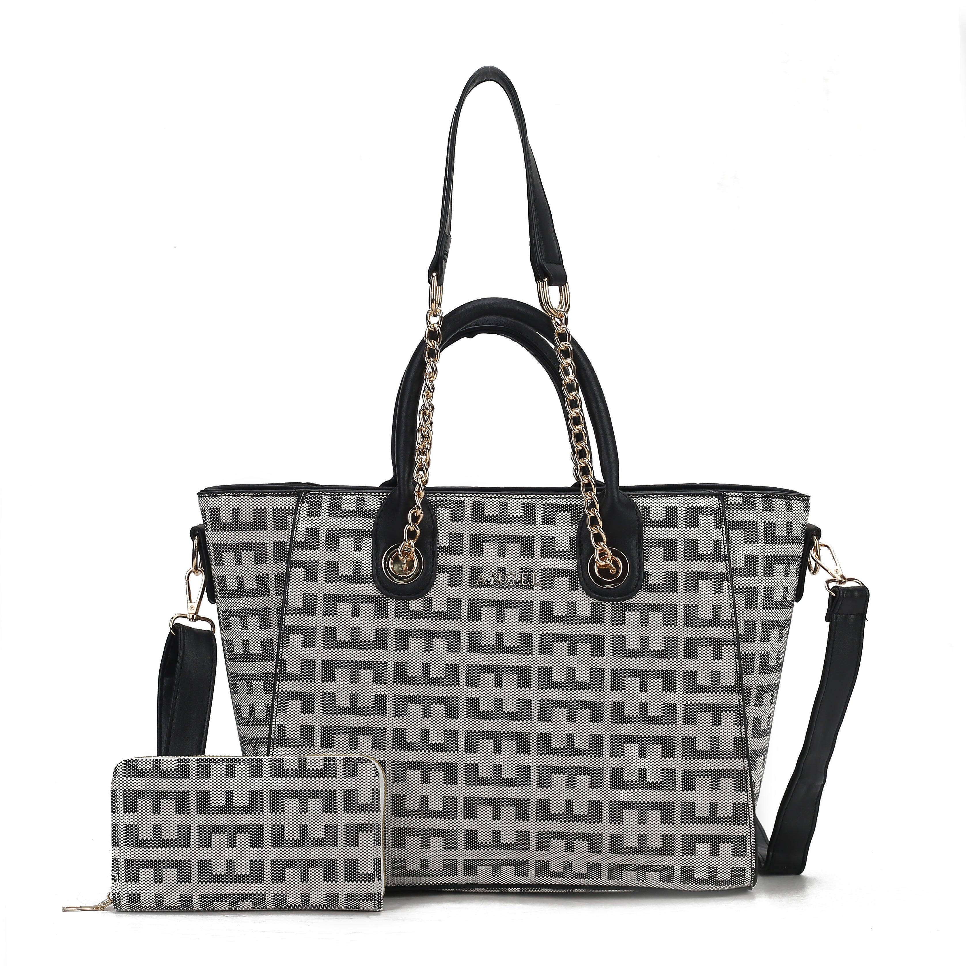 EF PRINTED HANDBAG WITH WALLET